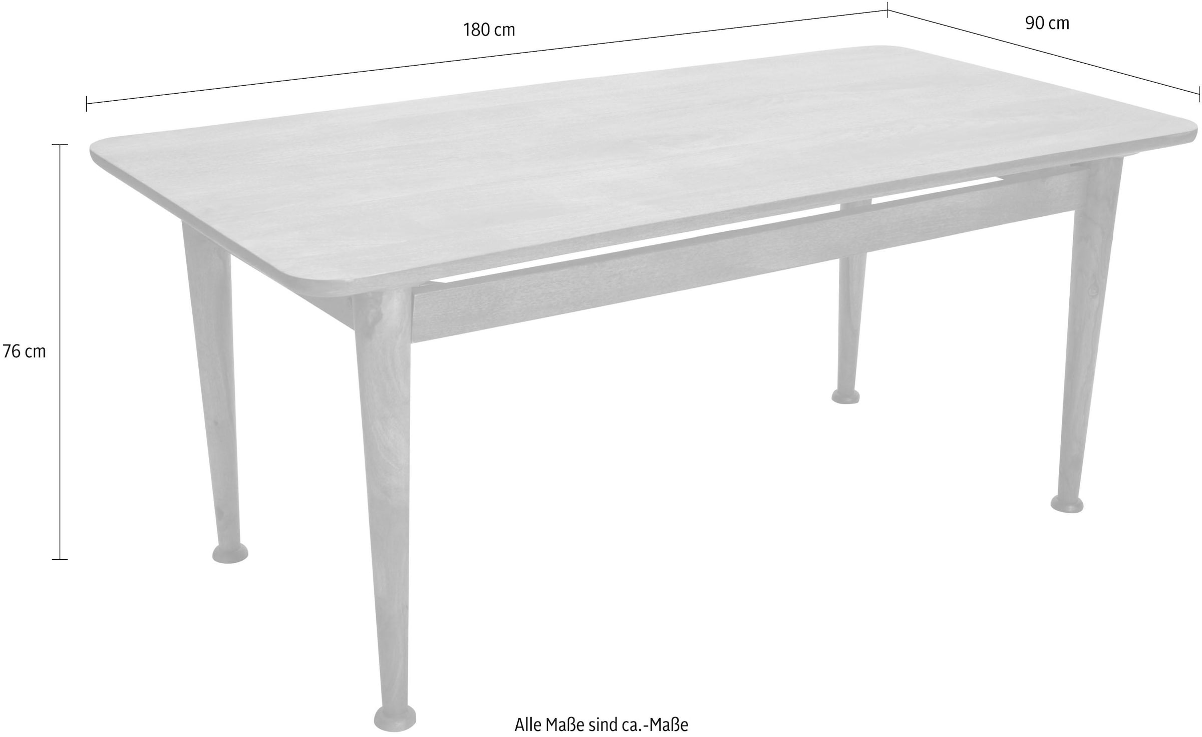 TOM TAILOR HOME Esstisch »T-WESTCOAST TABLE LARGE«, aus Mangoholz, Breite 180 cm