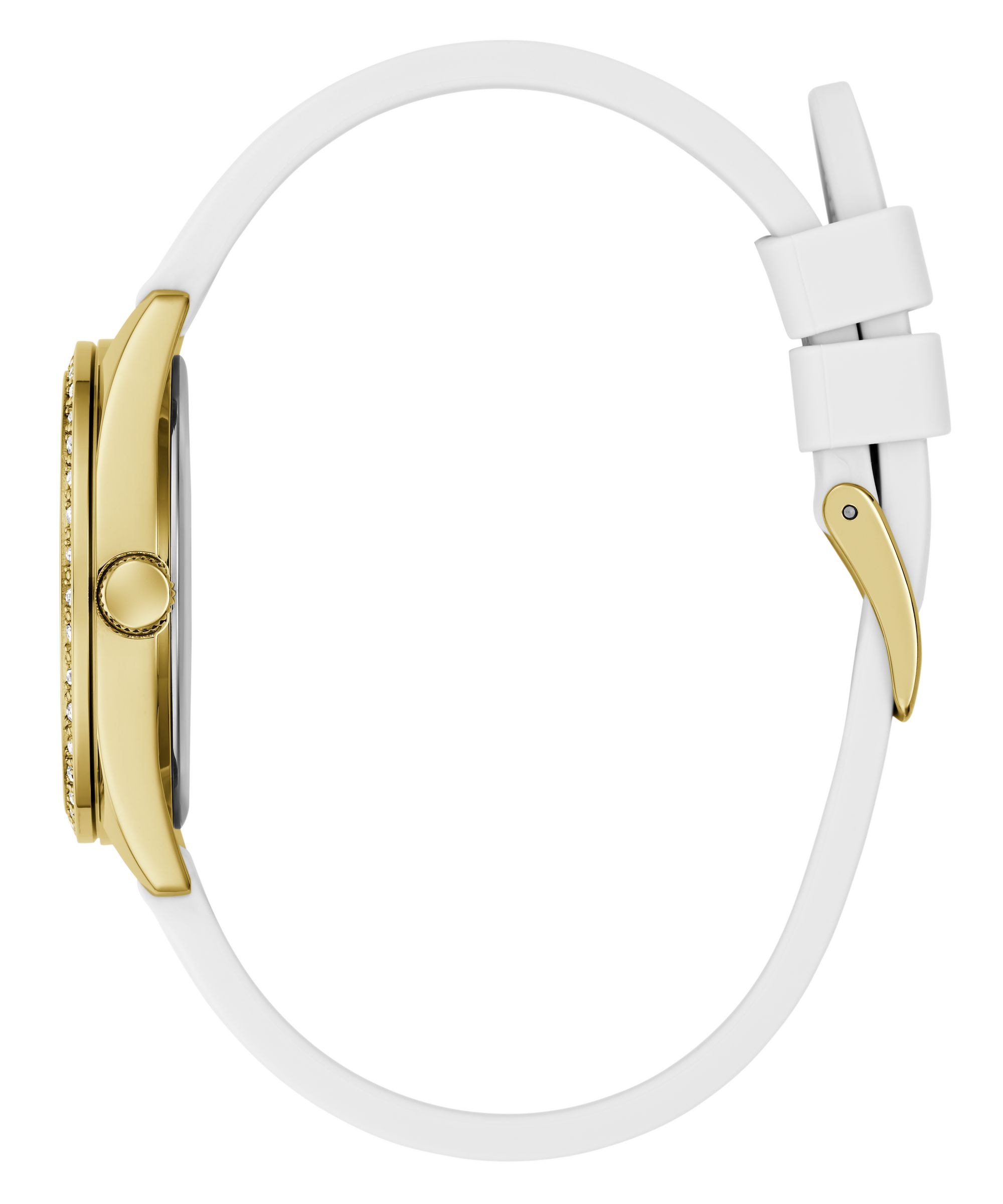 Guess Quarzuhr »JOY« Armbanduhr, Damenuhr, Silikonarmband, analog