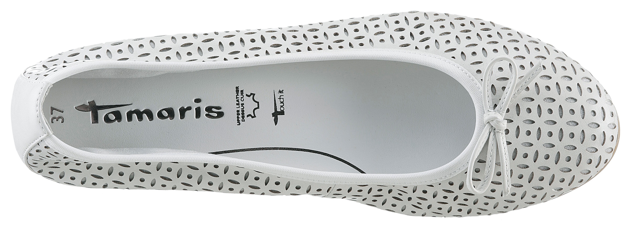 Tamaris Ballerina, Businessschuh, Halbschuh, Schlupfschuh mit hübscher Zierschleife