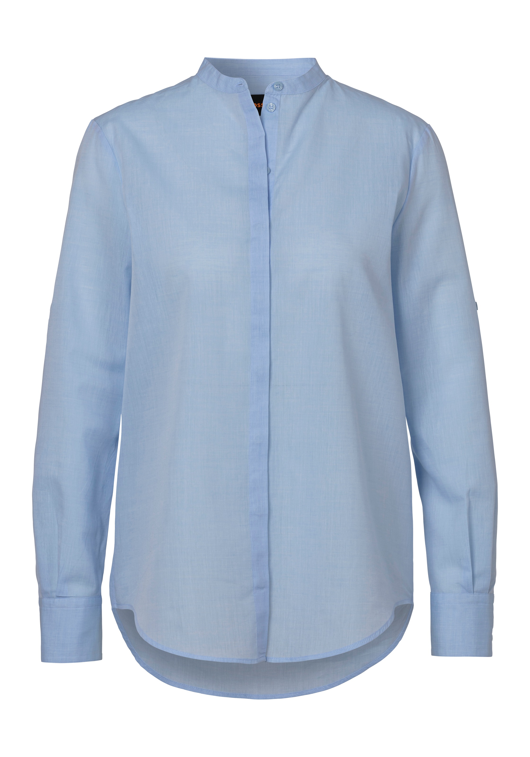 Boss Orange Klassische Bluse »C_Befelize_21« Chambray Qualität in blau, Größe 36