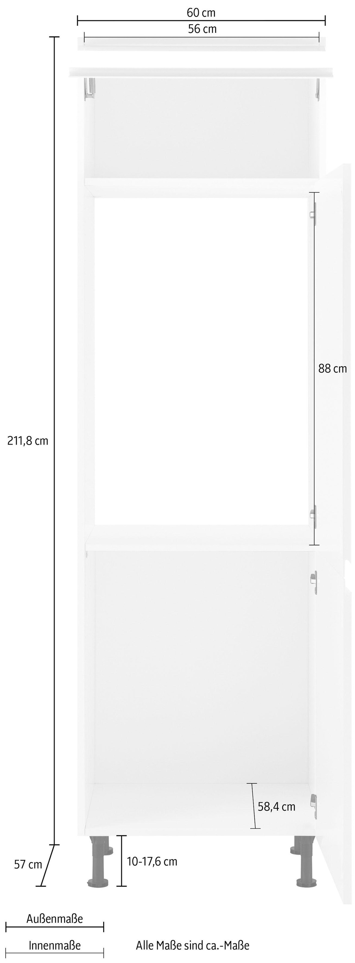 OPTIFIT Kühlumbauschrank »Avio«, Hochglanz-Fronten und höhenverstellbare  Füße, Breite 60 cm im OTTO Online Shop