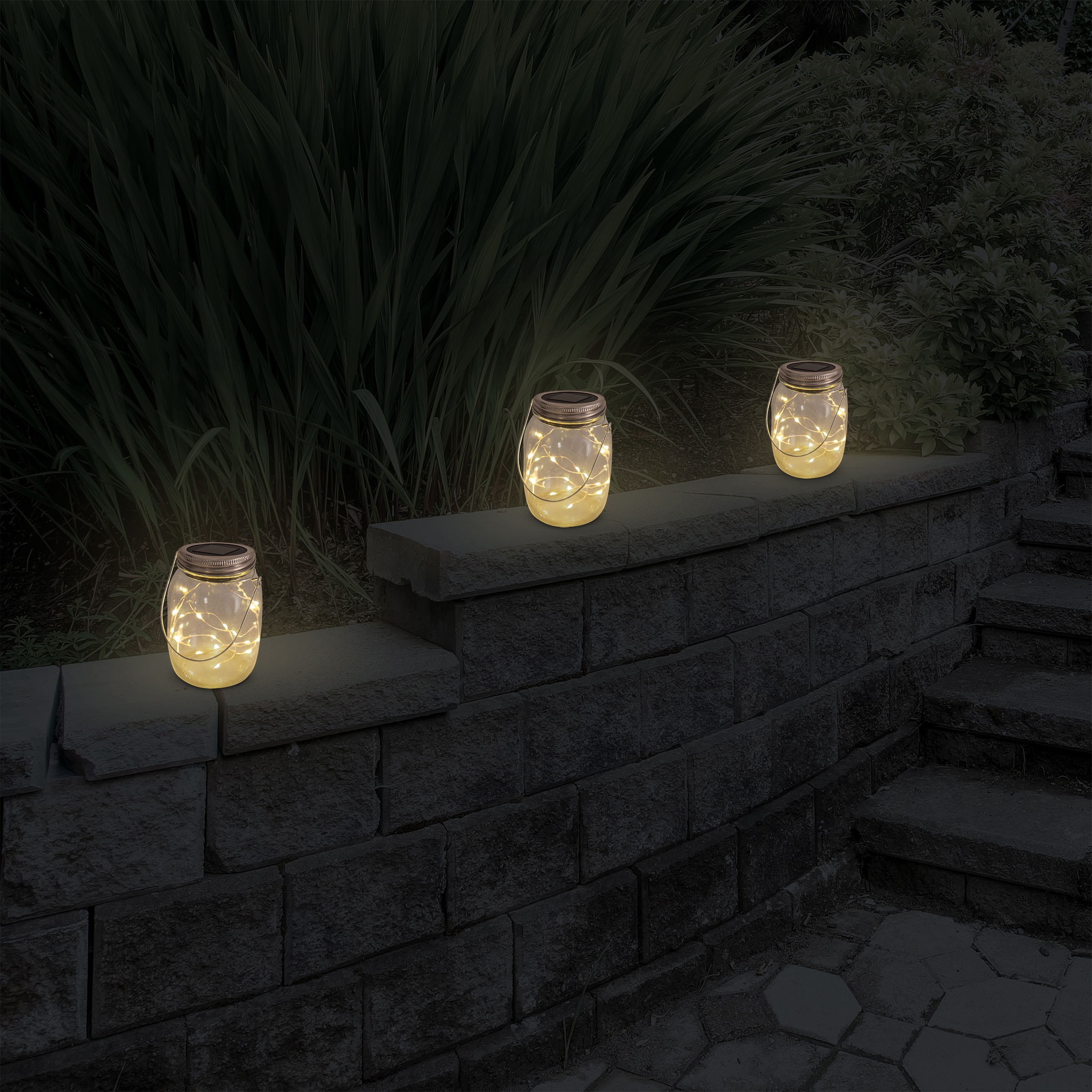 näve LED LED 1 »Tabele Lamp Set>>Tabele flammig-flammig, Lamp«, Solarleuchte 3er OTTO bestellen bei