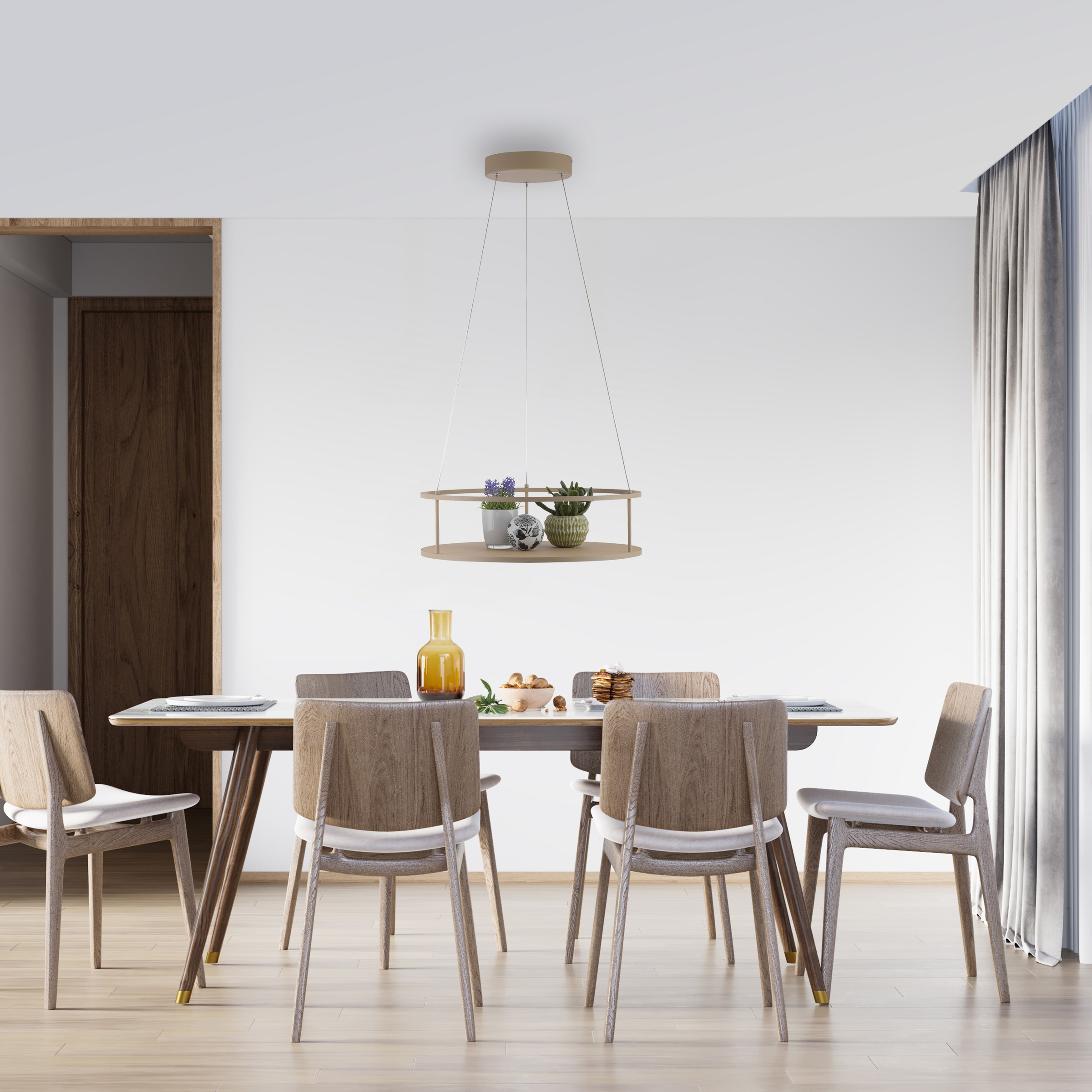 Paul Neuhaus LED Pendelleuchte »CONNI« LED-Board 1 Stk. Warmweiß Touchdimmer, separat schaltbar, Memoryfunktion, Deko-Ablagefläche