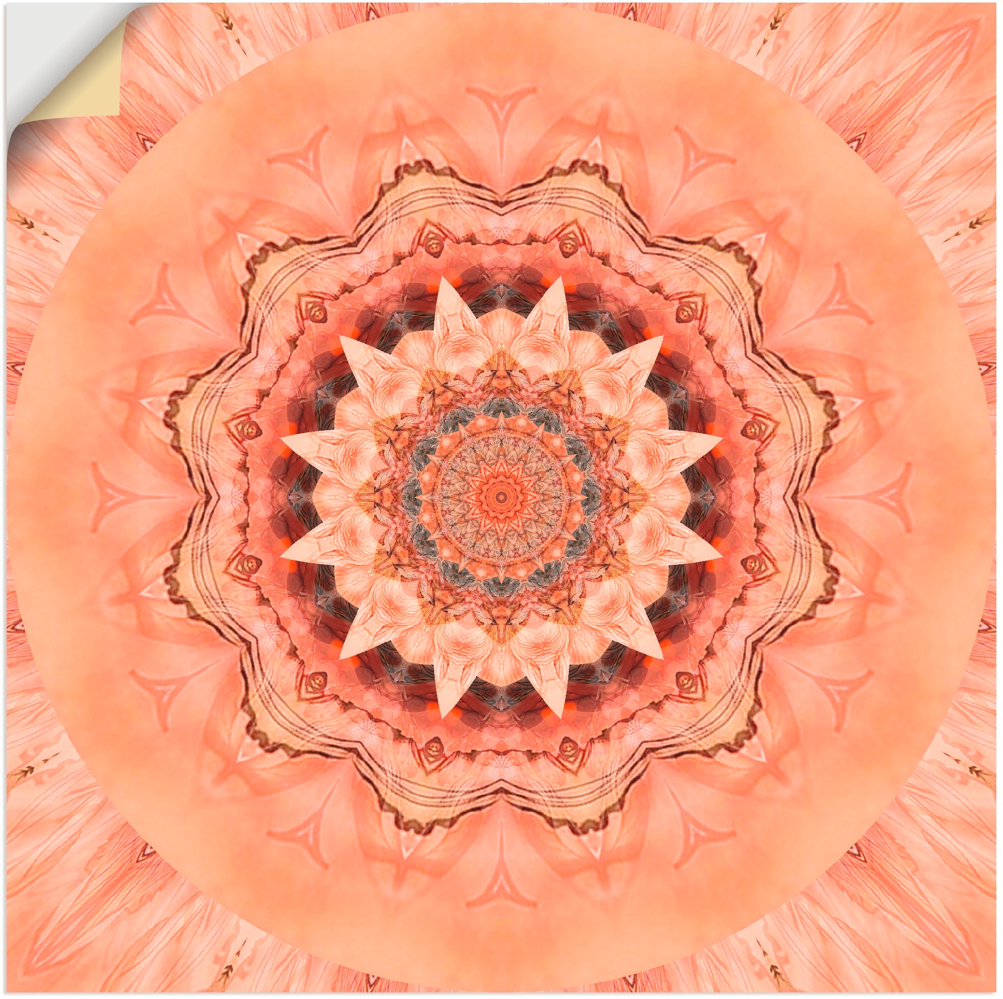 Artland Wandbild »Mandala Barmherzigkeit«, Muster, (1 St.), in vielen Größen & Produktarten - Alubild / Outdoorbild für den Außenbereich, Leinwandbild, Poster, Wandaufkleber / Wandtattoo auch für Badezimmer geeignet