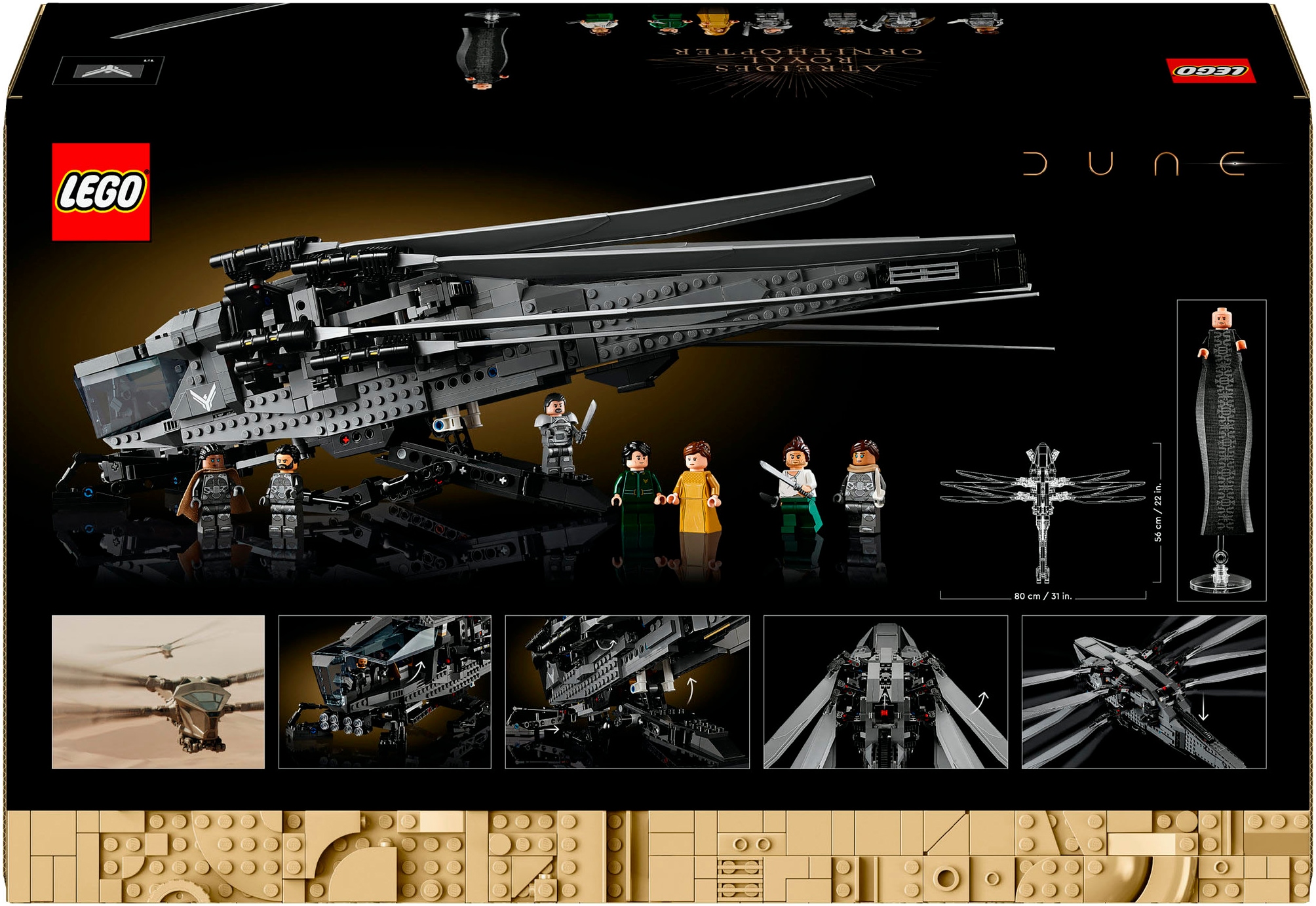 LEGO® Konstruktionsspielsteine »Dune Atreides Royal Ornithopter (10327), LEGO Icons«, (1369 St.), Made in Europe