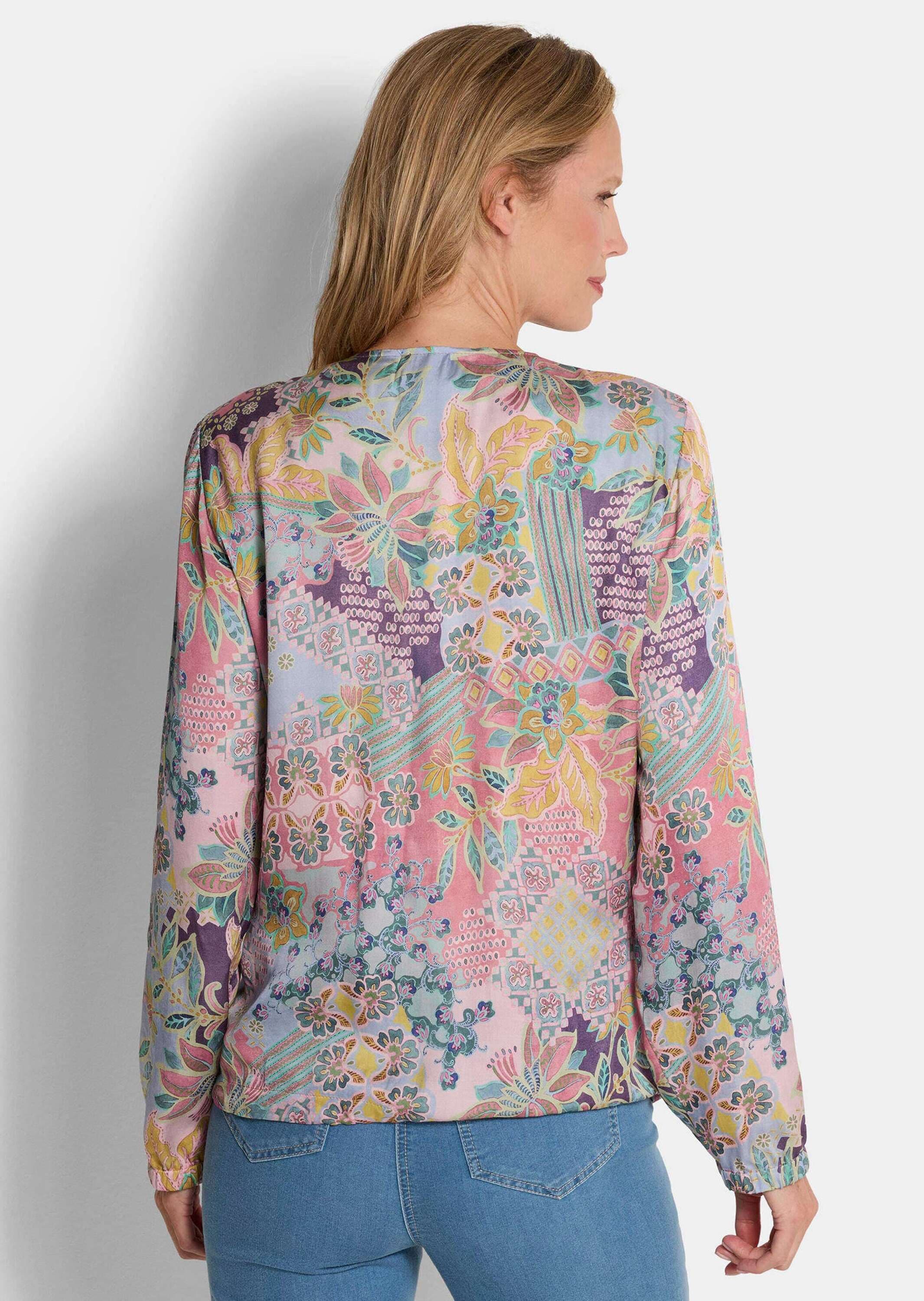 GOLDNER Kurzjacke »Satinjacke mit Patch-Design« seitliche Eingriffstaschen