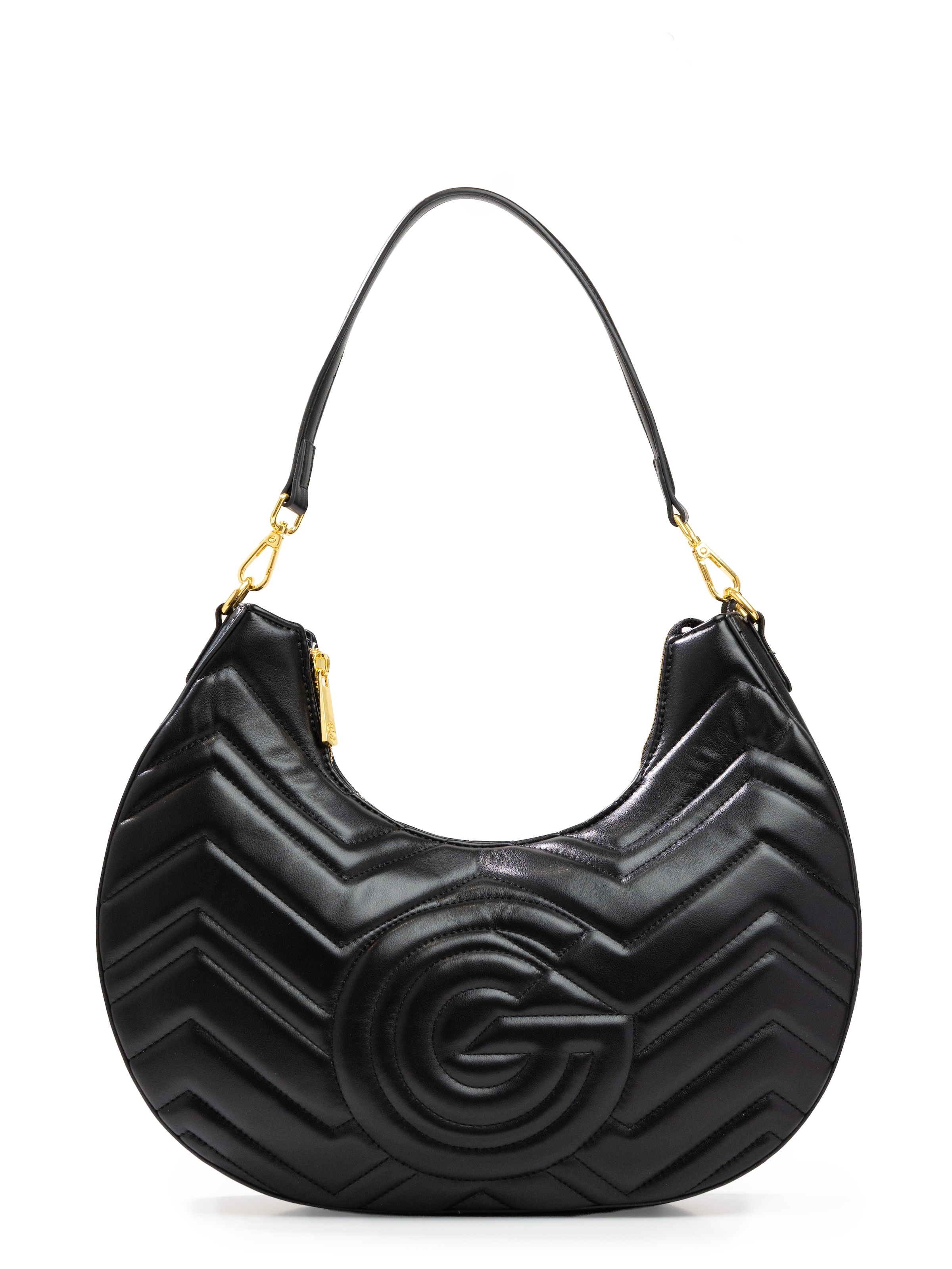 Gabriella GUCCI Hobo »JENNIFER« Damen Henkeltasche, Schultertasche, Umhängetasche mit vielen Details