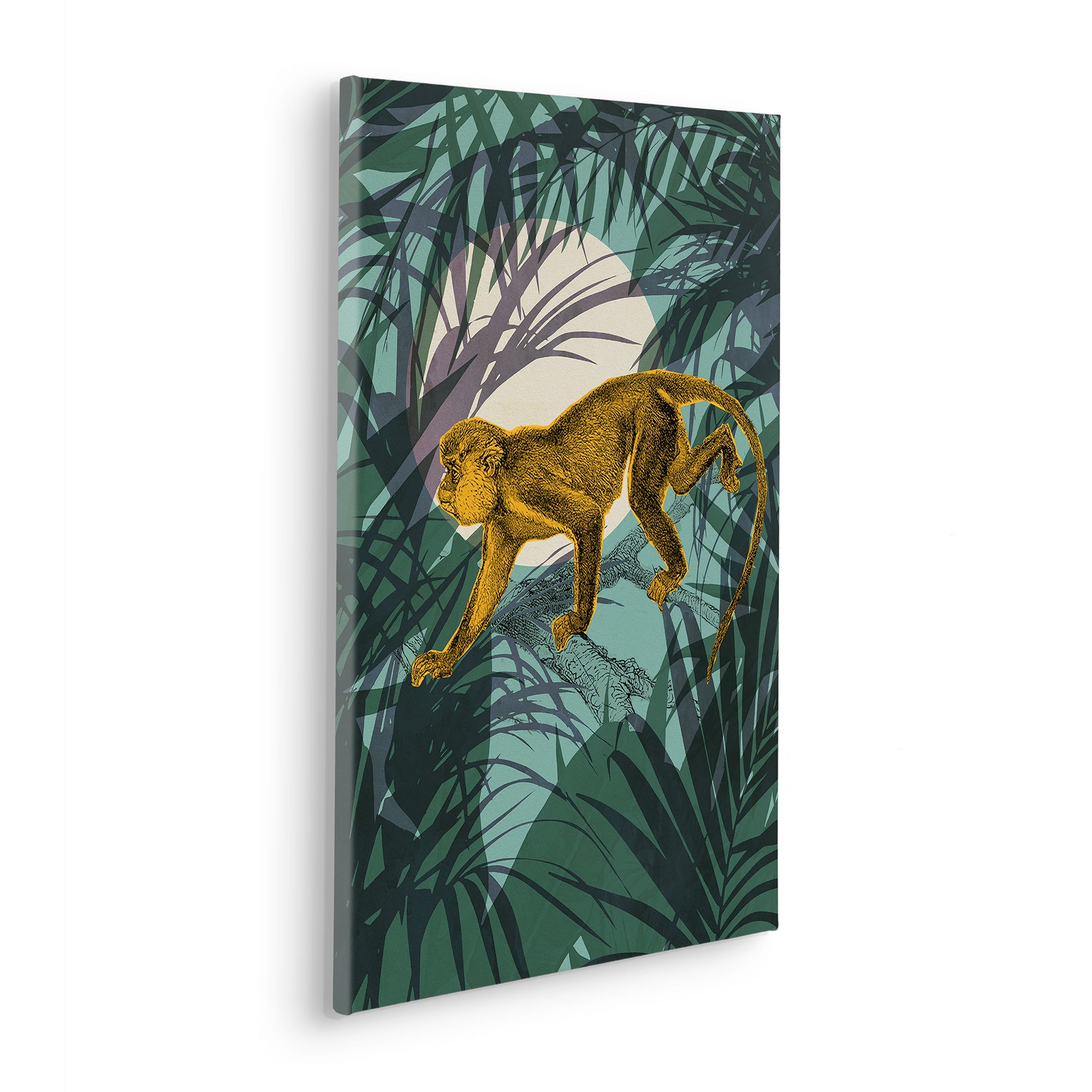 Komar Leinwandbild »Sneaky Monkey - Größe 40 x 60 cm«, Natur, (1 St.), Keilrahmenbild mi Echtholzrahmen