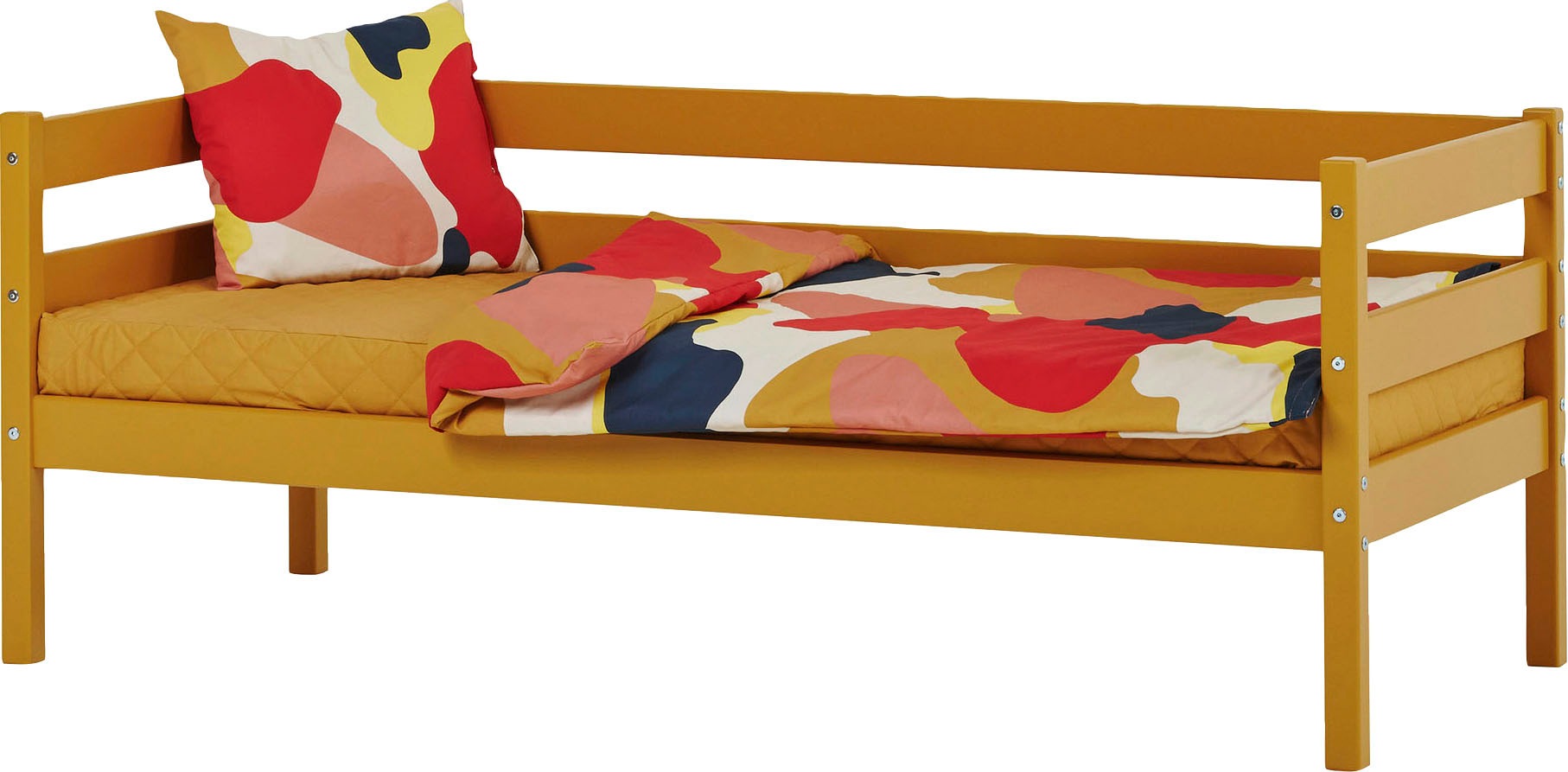 Hoppekids Einzelbett »ECO Comfort Kinderbett, Kiefer Massivholz, Jugendbett inkl. Rollrost«, 70x160 cm, wahlweise in verschieden Farben/ Matratze/ Absturzsicherung