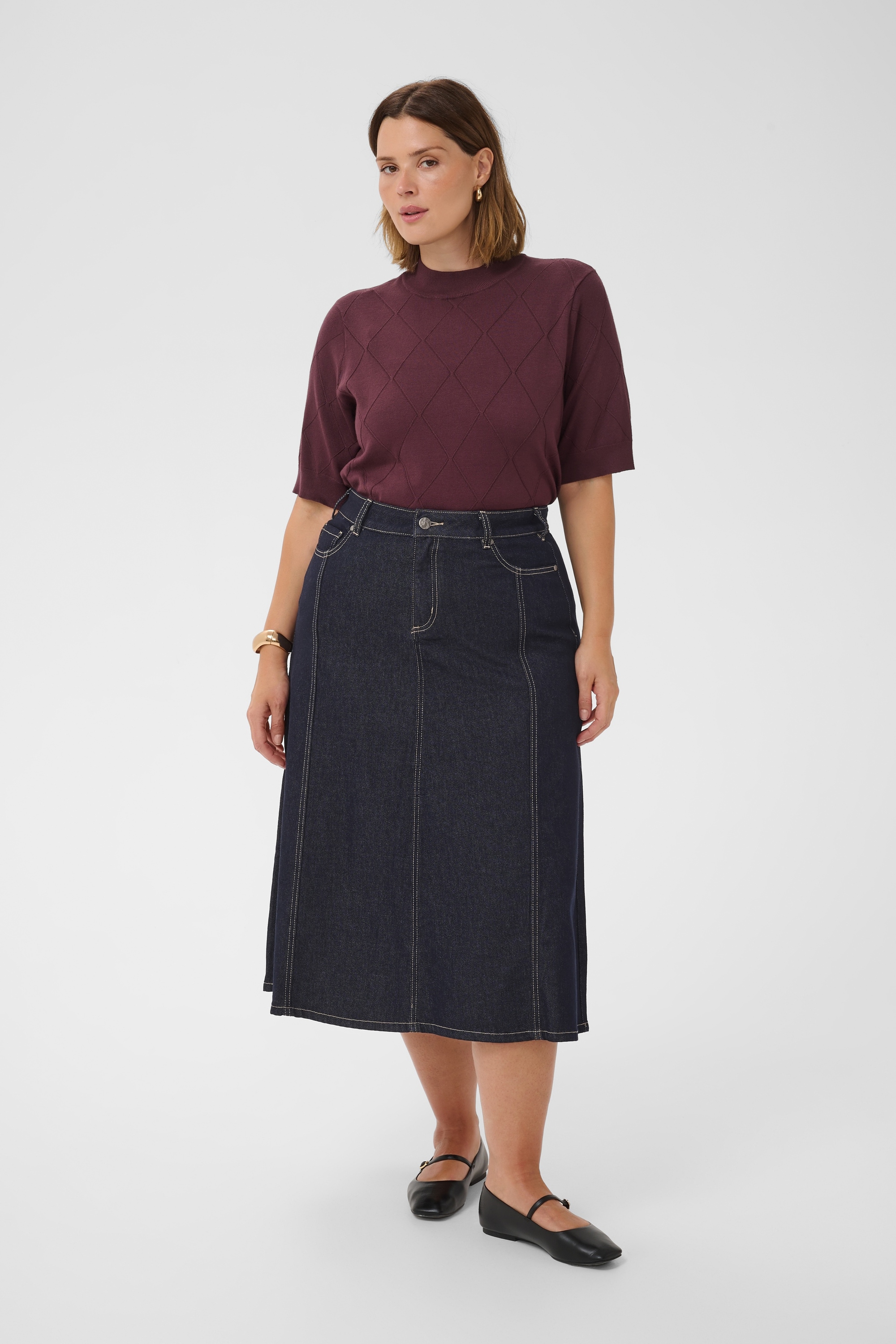KAFFE Curve Jeansrock »Damen Denimrock KCgithanna«