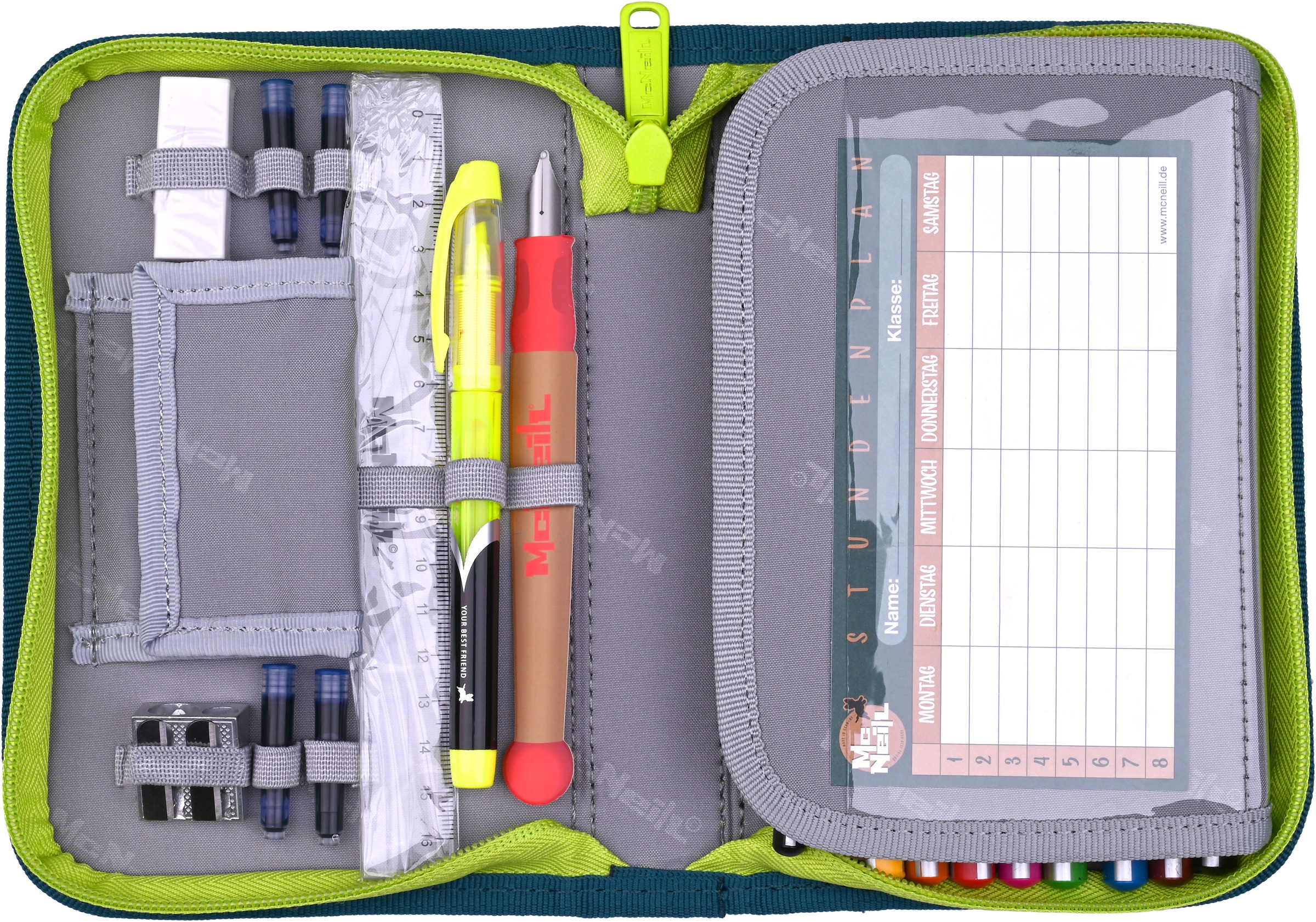 McNeill Schulranzen »Bravo, inkl. Etui, Turnbeutel,« Reflektierende Streifen auf den Schultergurten;Retroreflektierende Flächen