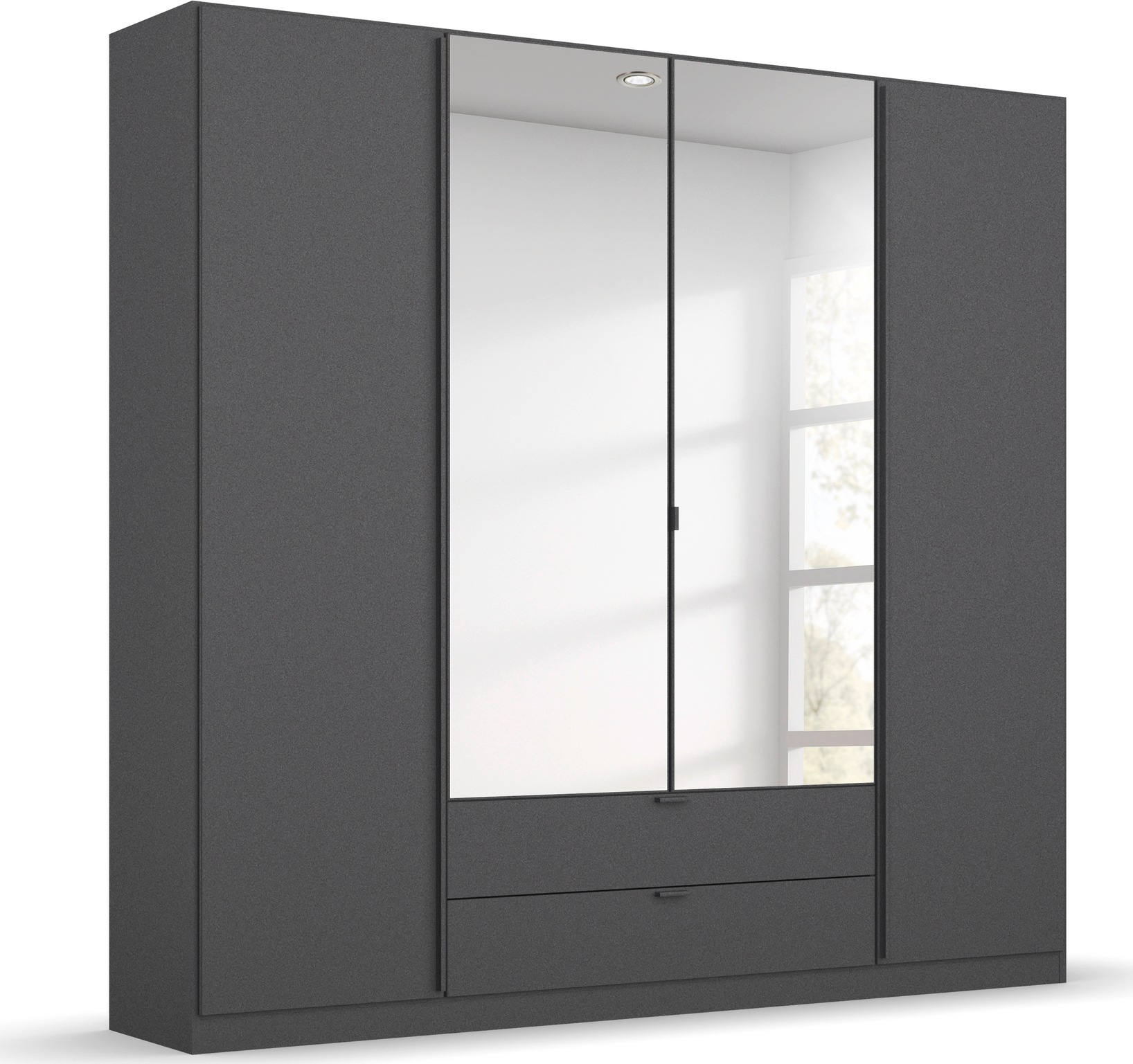 rauch Drehtürenschrank »StyleUp«, Typ Monochrome mit eleganten, langen Griffstangen in Schrankfarbe