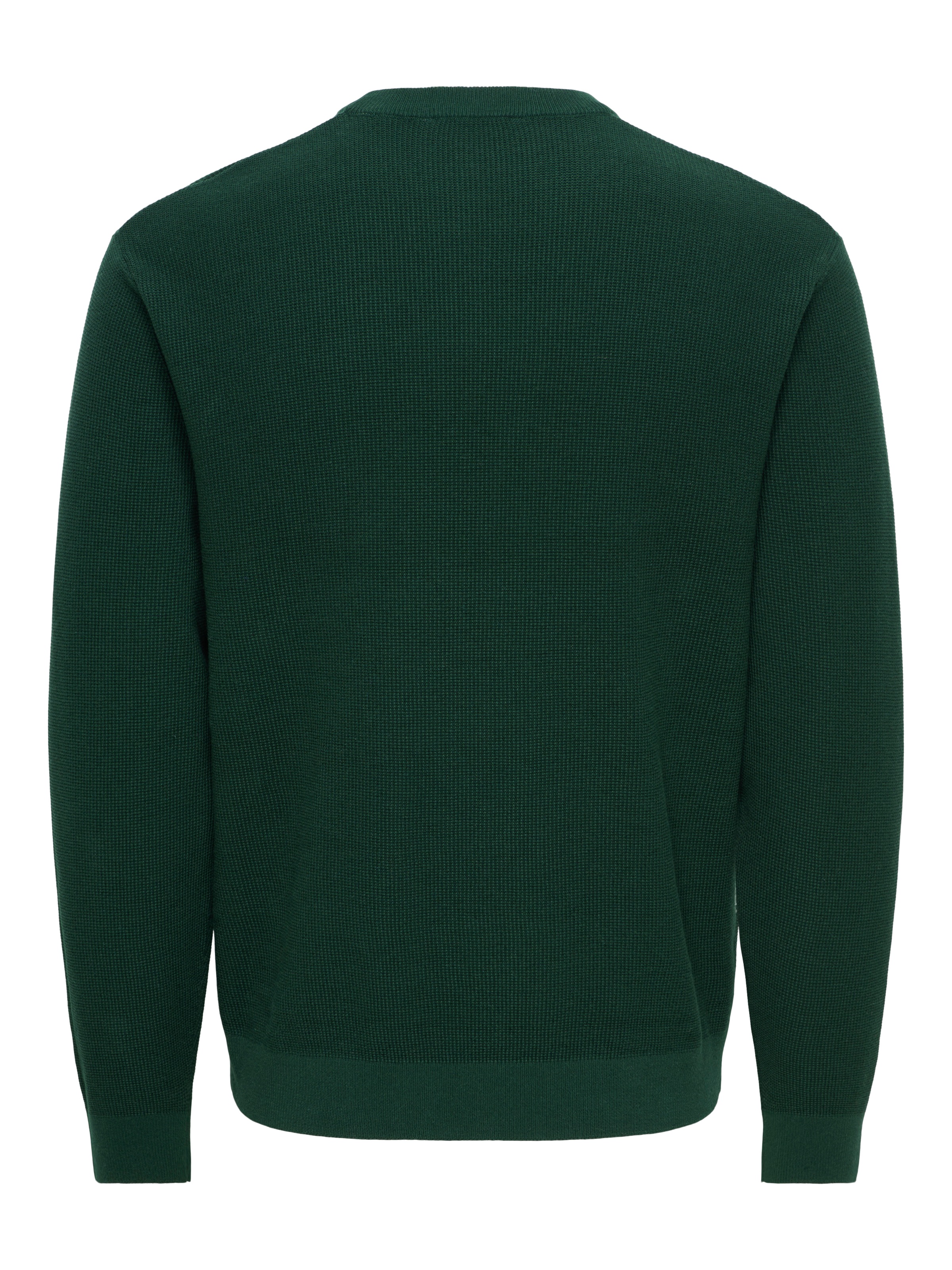 ONLY & SONS Rundhalspullover »ONSTONY DS 12 LS WAFFLE CREW KNIT« Baumwolle, relaxed fit
