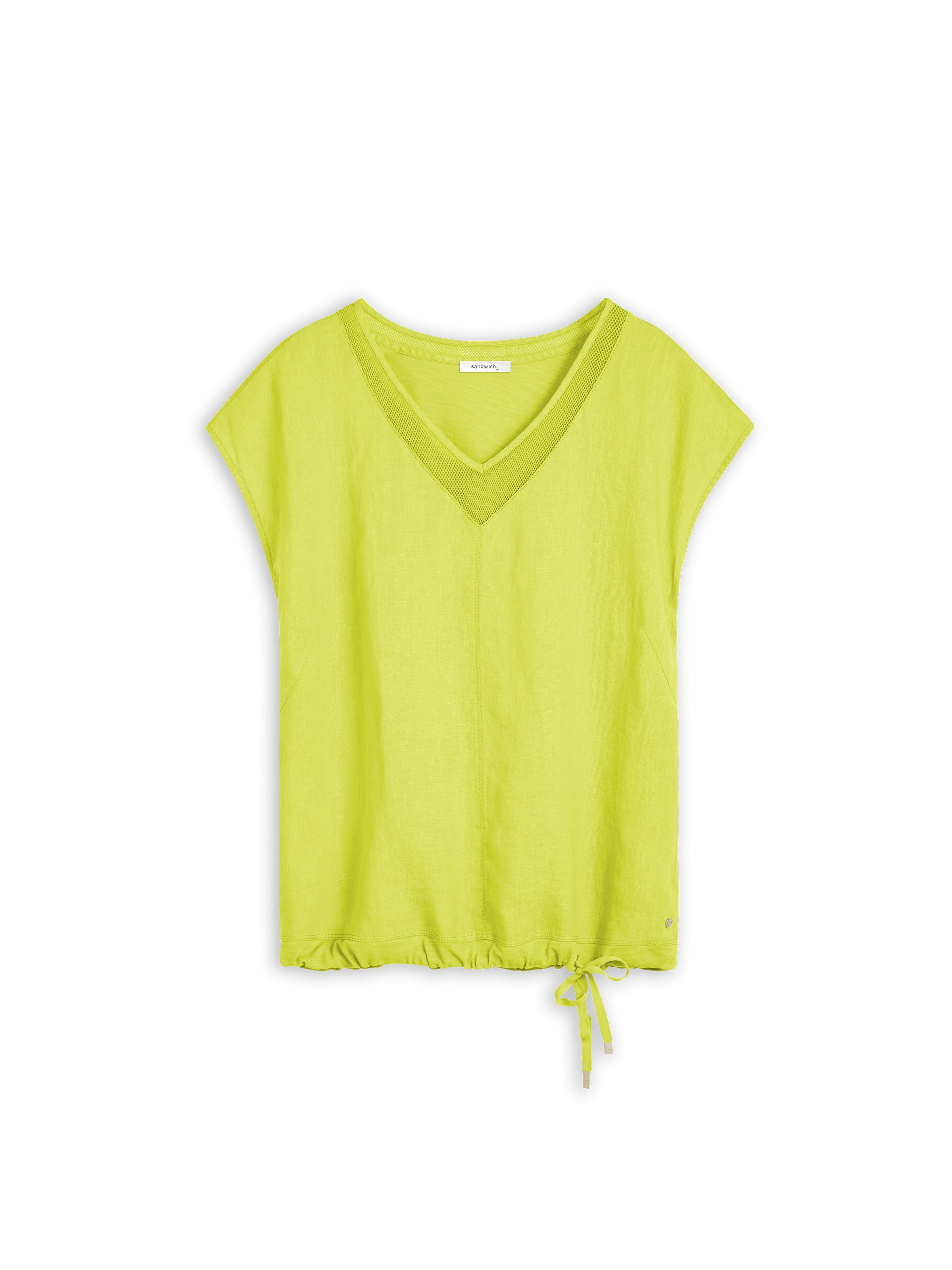 Sandwich T-Shirt mit Netzdetails