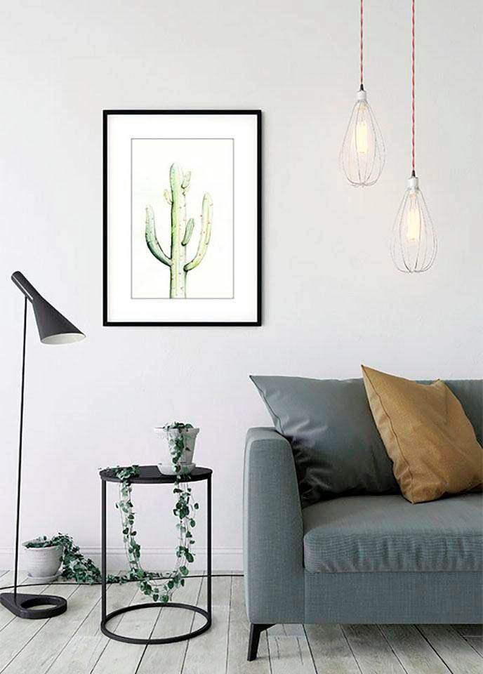 Komar Bild »Saguaro Watercolor« Blätter | Pflanzen 1 Stk. tlg. Wandbild zur Dekoration - ohne Rahmen