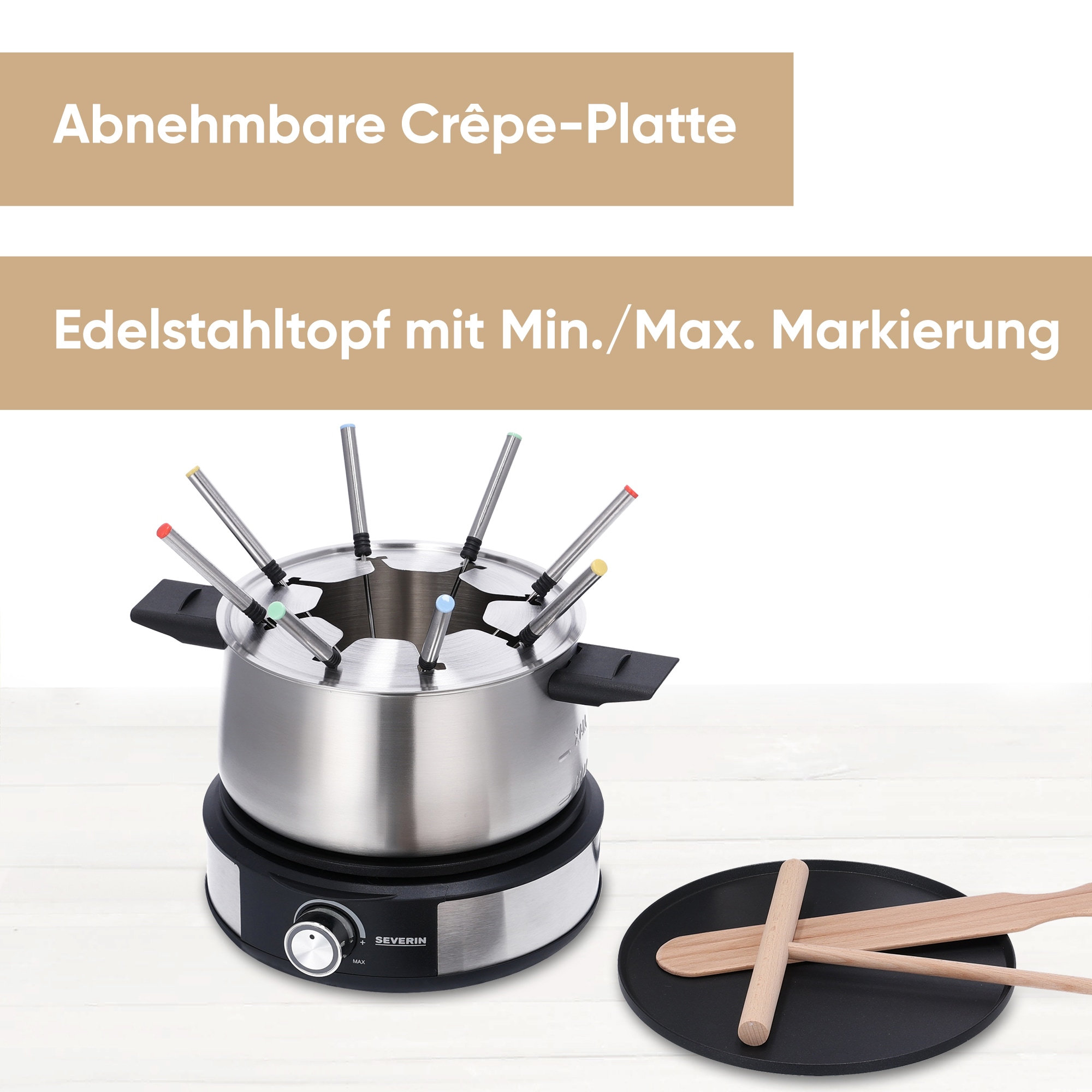 Severin Elektro-Fondue »FO2471« mit Crêpesfunktion