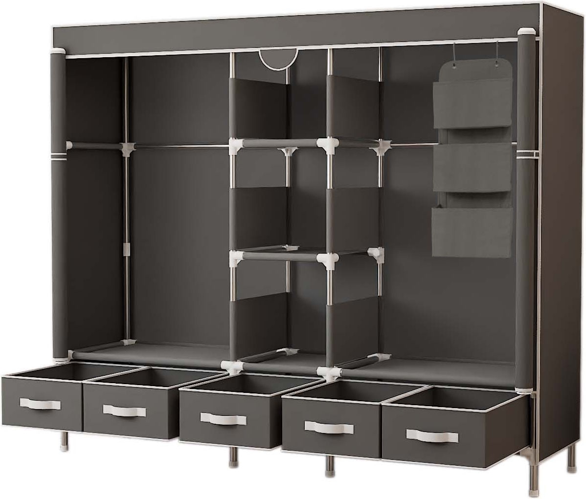 INOSIGN Kleiderschrank »Stockholm Stoffkleiderschrank Bestseller in diversen Ausführungen«, (Stabile Konstruktion mit Schubladen in vielen Breiten erhältlich), Schlafzimmer Garderobe Schrank Stoffkleiderschrank mit viel Stauraum