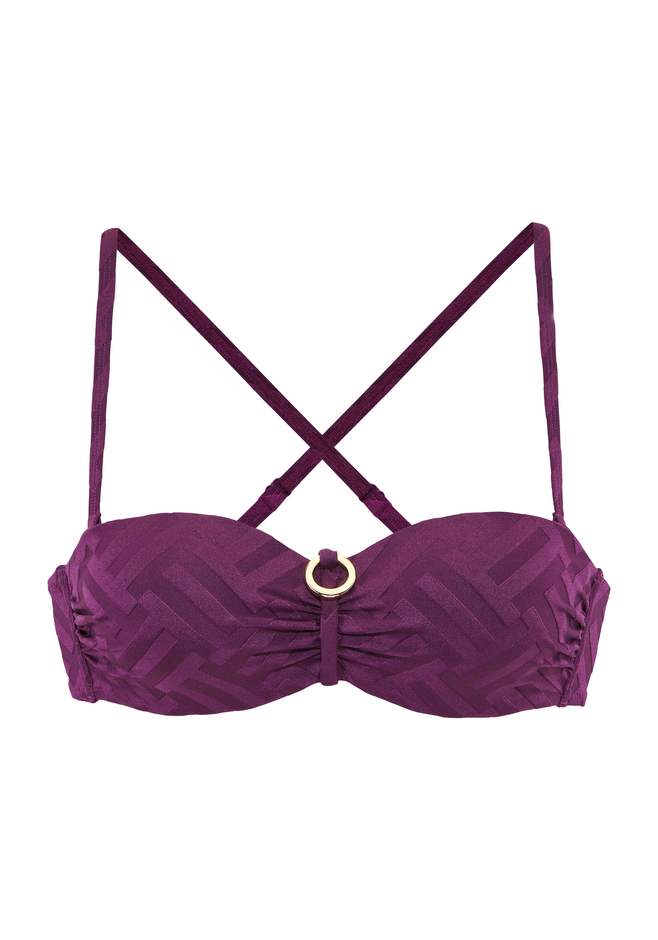 LASCANA Bügel-Bandeau-Bikini-Top »Harper« aus eleganter Strukturware