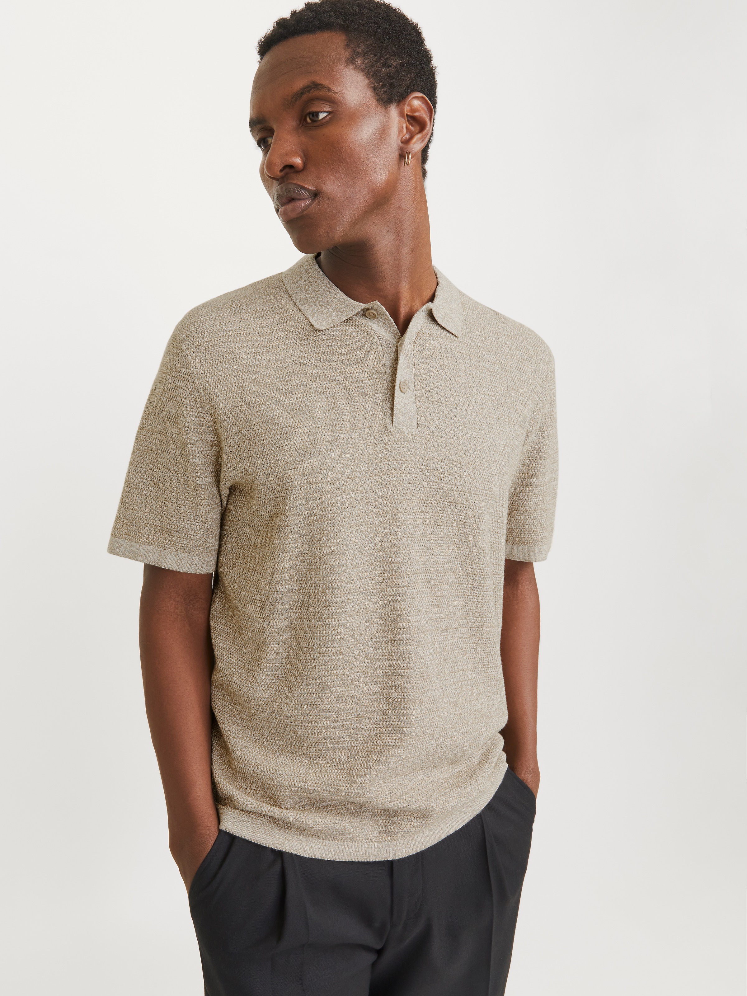 Jack & Jones Kurzarmpullover »JJEGEORGE KNIT POLO SS SN«, mit Polo Kragen