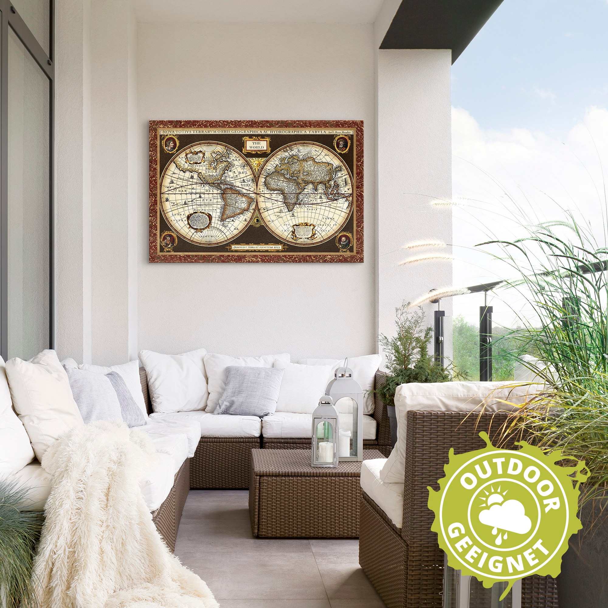 Artland Wandbild »Weltkarte«, Landkarten, (1 St.), als Alubild, Outdoorbild, Leinwandbild, Poster, Wandaufkleber