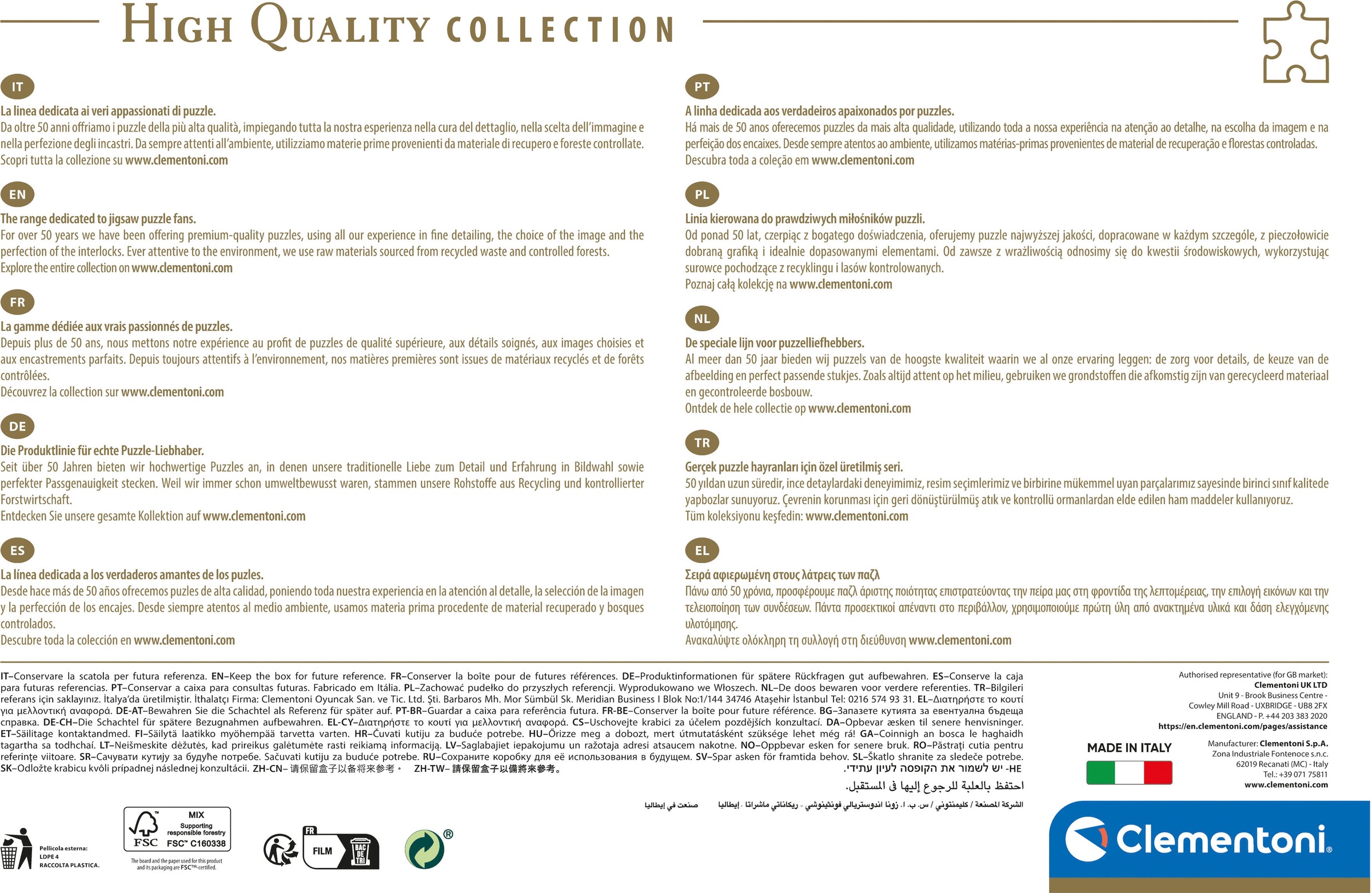 Clementoni® Puzzle »High Quality Collection, Sonnenuntergang über Manhattan«, Made in Europe; FSC® - schützt Wald - weltweit