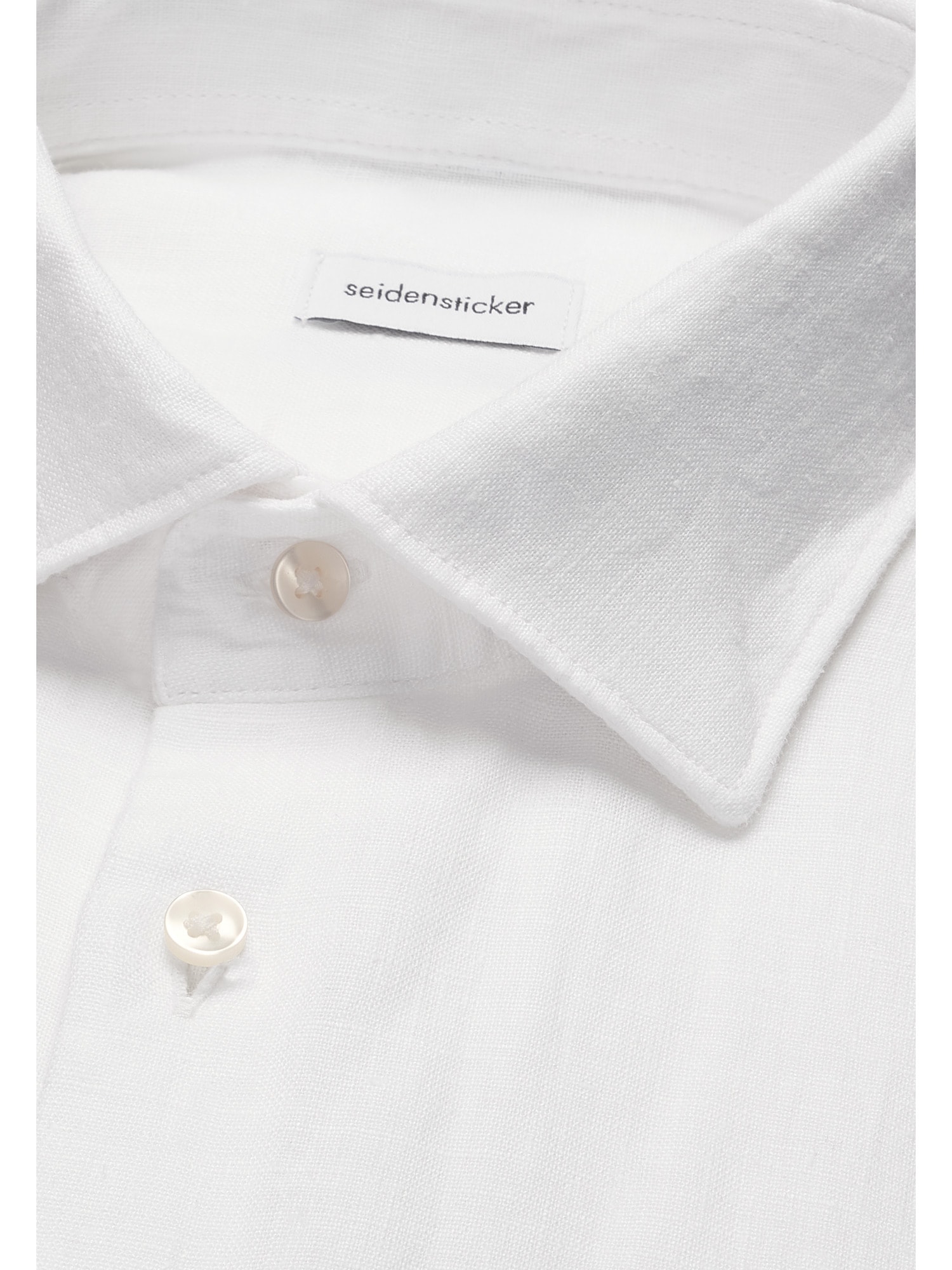 seidensticker Leinenhemd »Schwarze Rose« Shaped 1/2 Kentkragen Uni