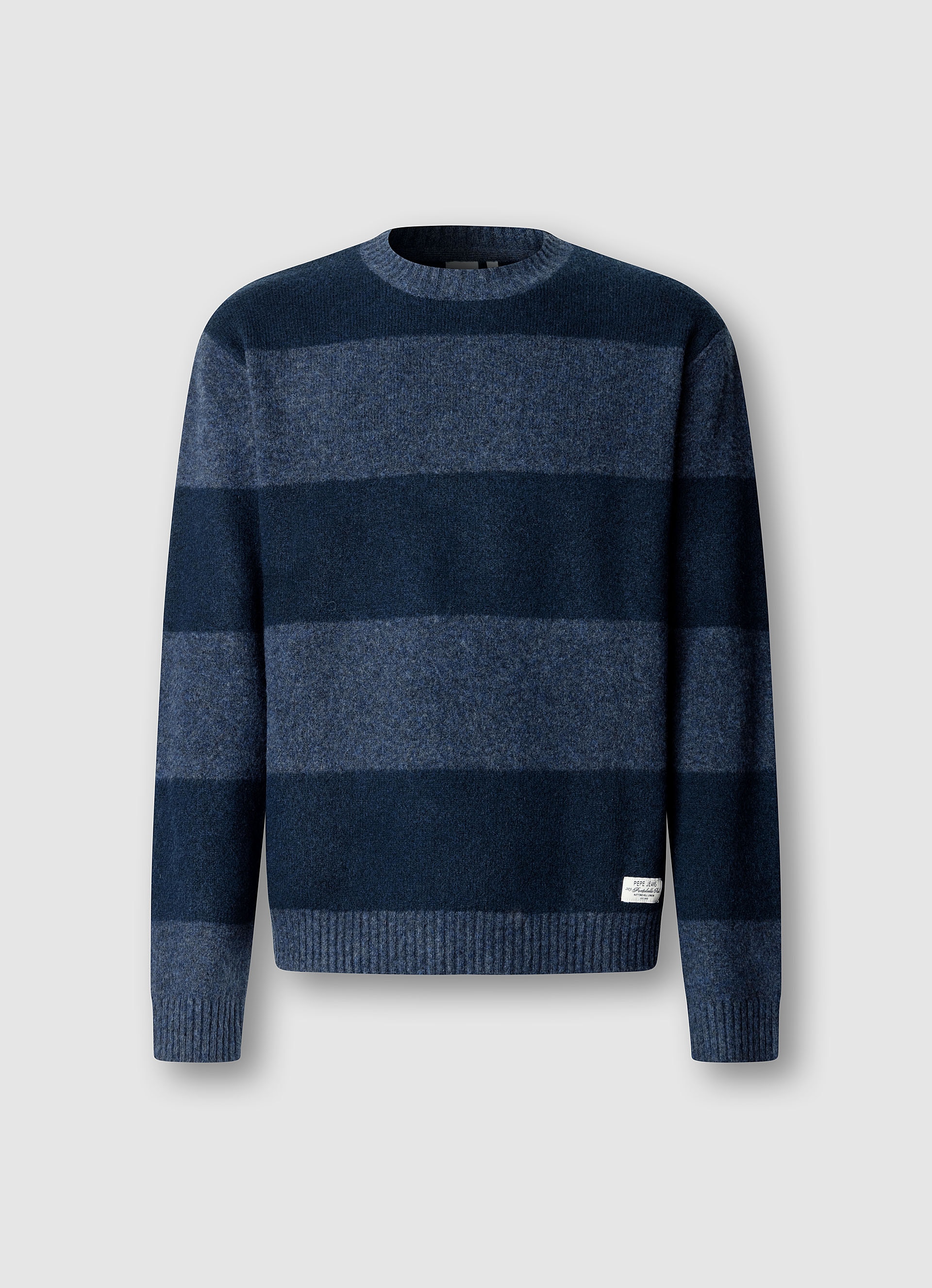 Pepe Jeans Strickpullover »DEACON STRIPES« mit Streifenstruktur, Label-Aufnäher