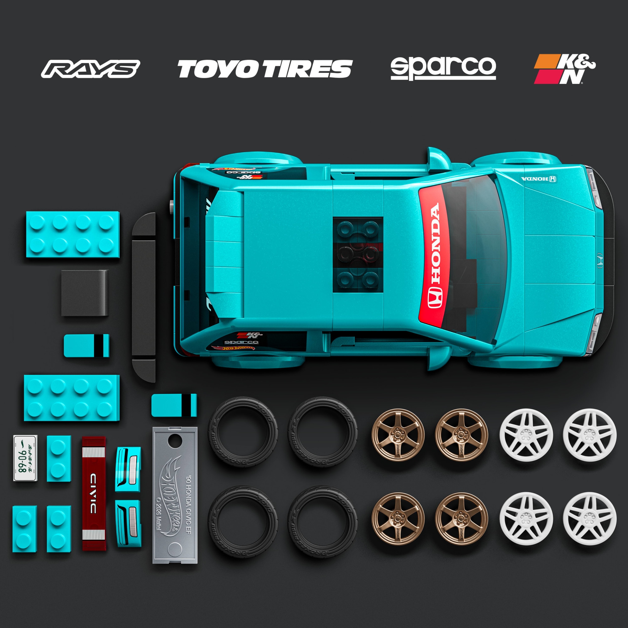 Mattel® Modellbausatz »Hot Wheels Speed Honda 2« 1:32