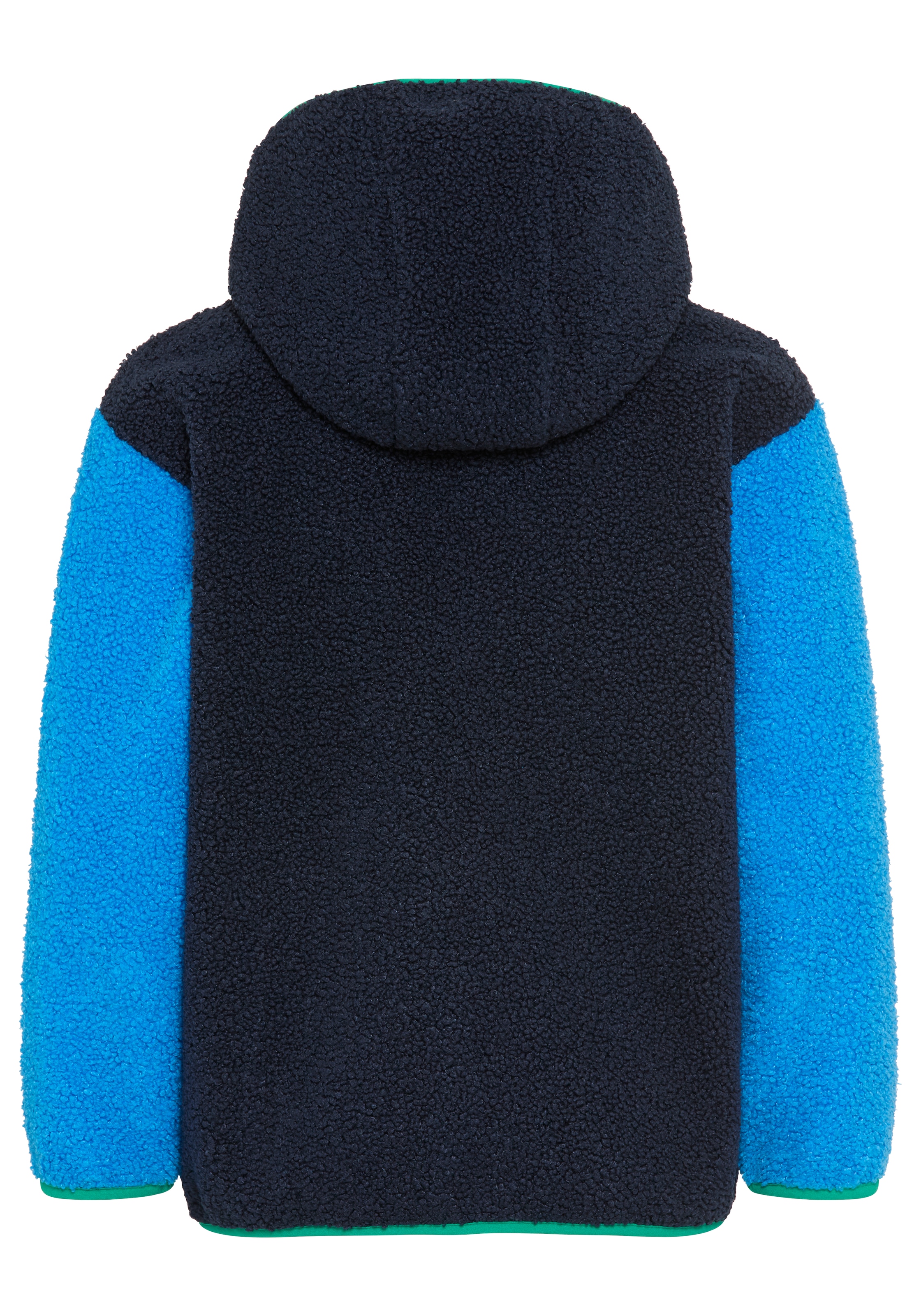 Scout Kapuzensweatjacke »Tedey-Fleecejacke Colorblocking - NEU von SCOUT« Teddyplüschjacke mit Kapuze und Stehkragen, hüftlanger Schnitt