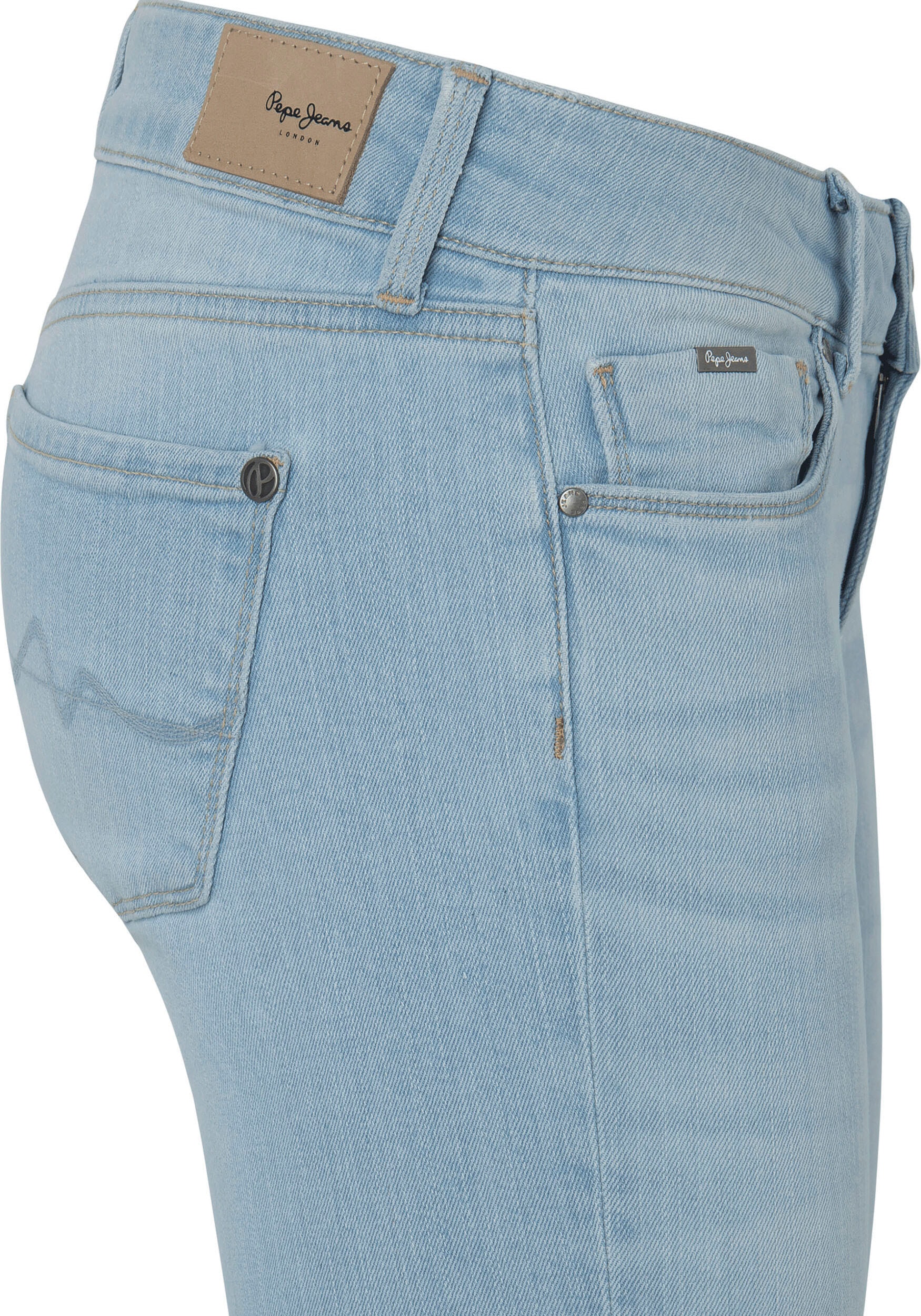 Pepe Jeans Skinny-fit-Jeans »SOHO«, bestellen 1-Knopf OTTO online 5-Pocket-Stil Stretch-Anteil bei Bund und im mit