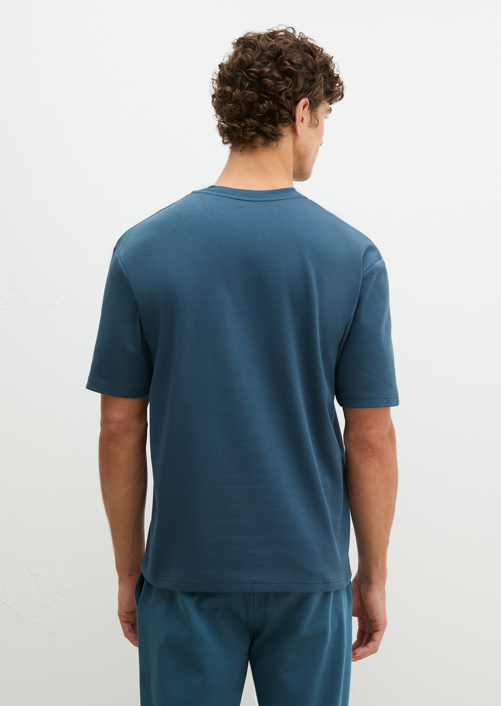 Marc O'Polo Pyjamaoberteil »Mix N Match Interlock« mit Rundhalsausschnitt, kleiner Knopfleiste und kurzem Arm