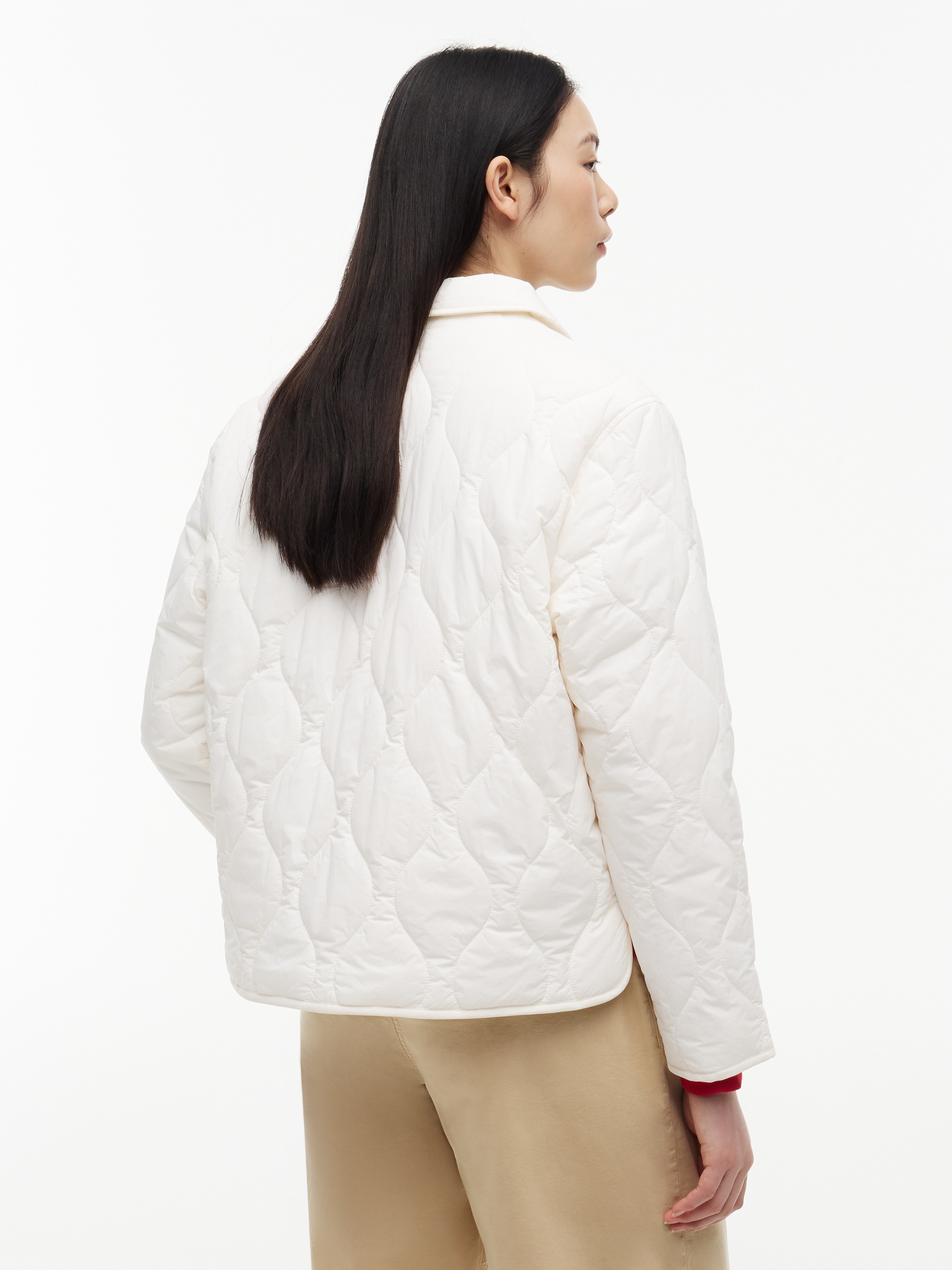 Tommy Jeans Steppjacke »TJW COACH COLLAR QUILTED JACKET« Kunstfaser, Flag-Stickerei