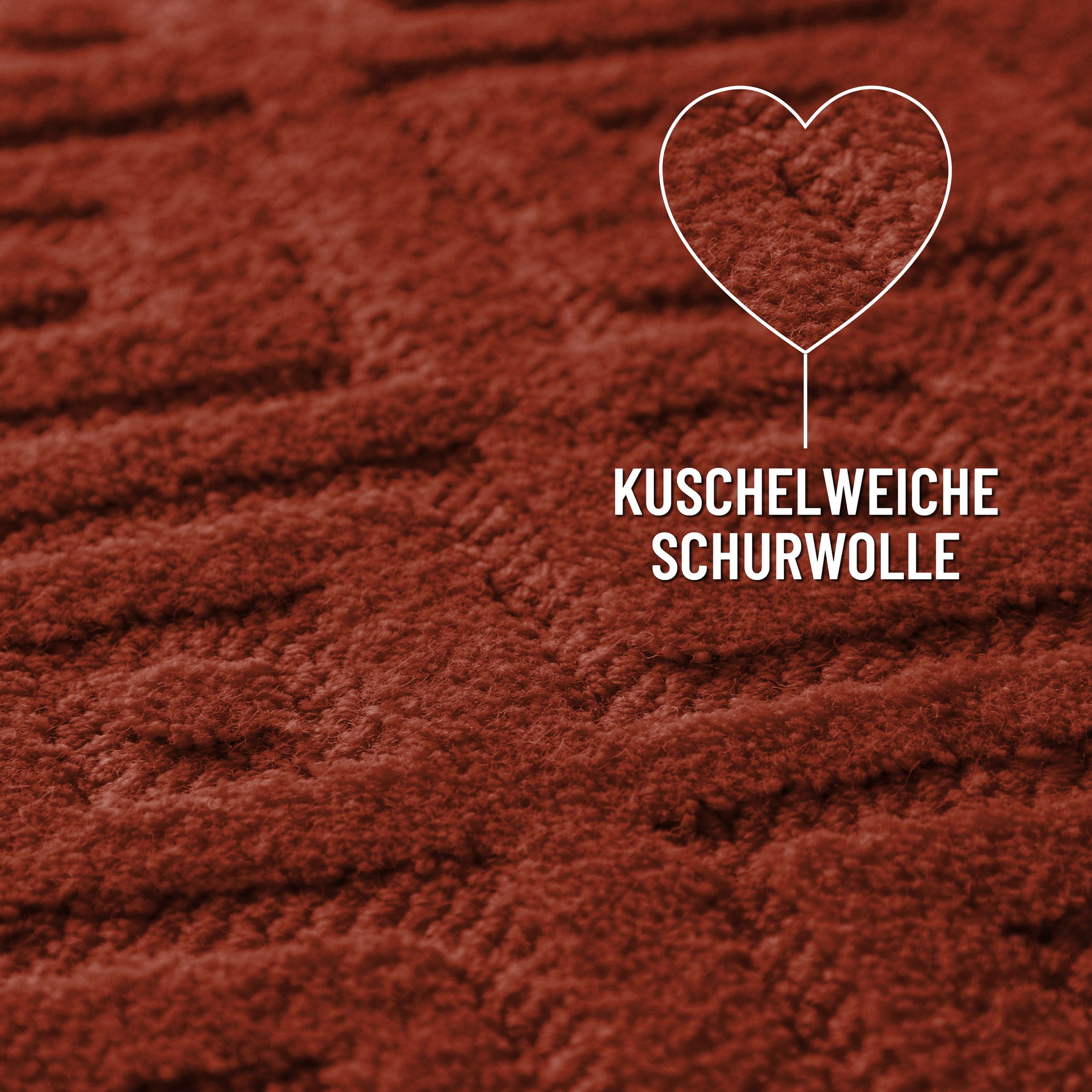 Wecon home Teppich »Castello TWO« rechteckig 7 mm Höhe Schurwolle, Kurzflor mit Hoch-Tief-Effekt, Wohnzimmer, Rautenmuster