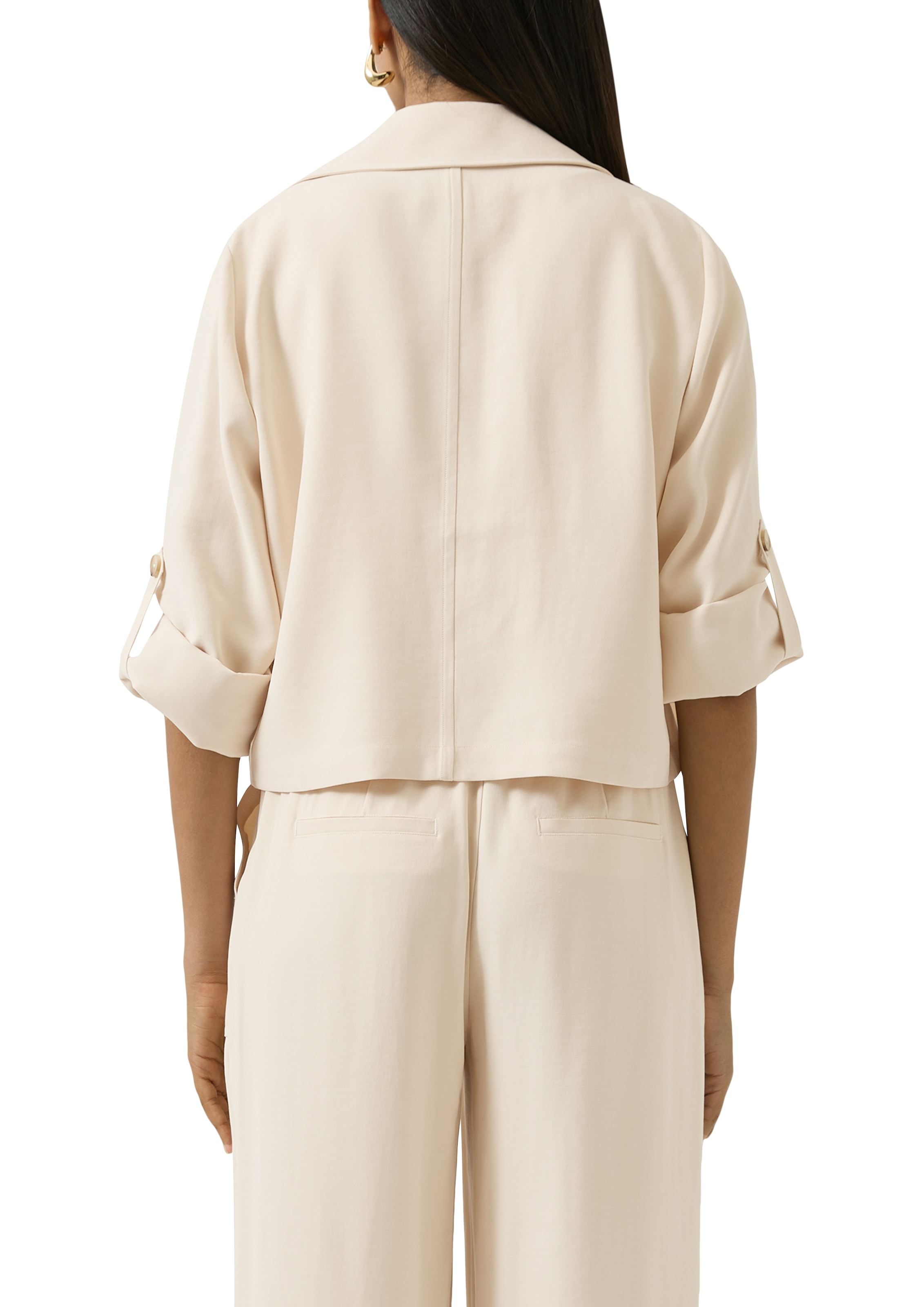 s.Oliver BLACK LABEL Kurzblazer mit Halbarm und ohne Verschluss