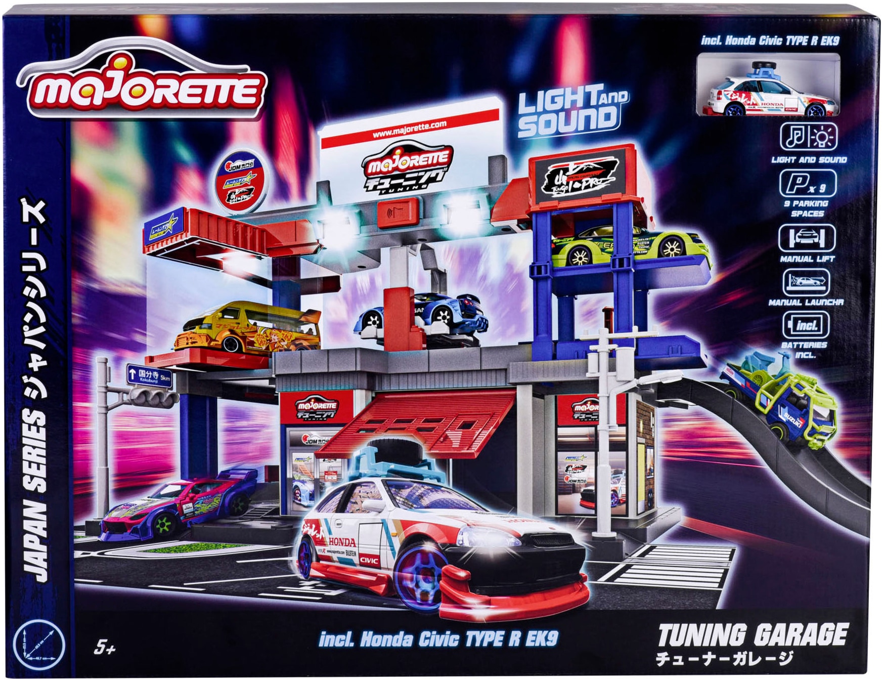 majORETTE Spiel-Parkgarage »Japan Series Tuning Garage« mit Licht und Sound
