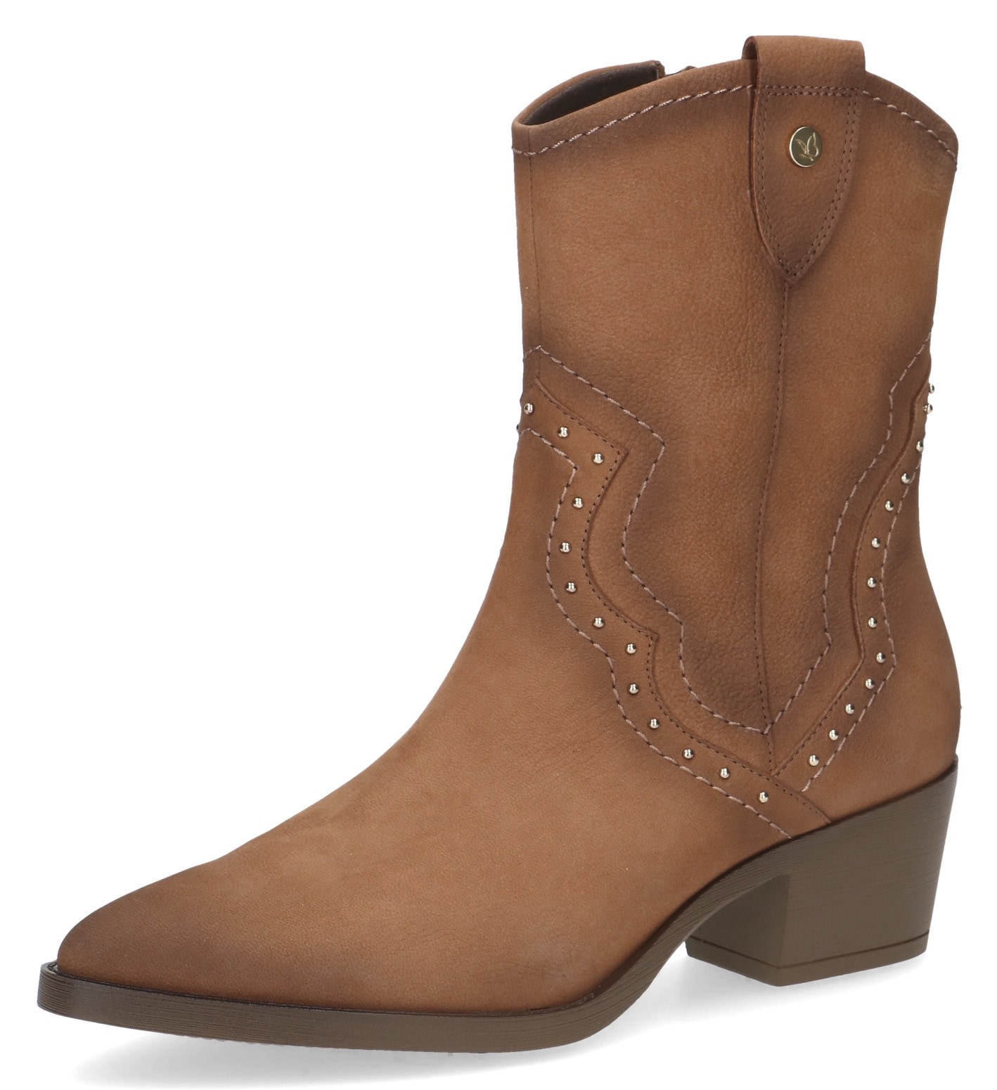 Caprice Cowboy Stiefelette, Blockabsatz, Westernstiefelettte, Westernboots mit Nieten verziert