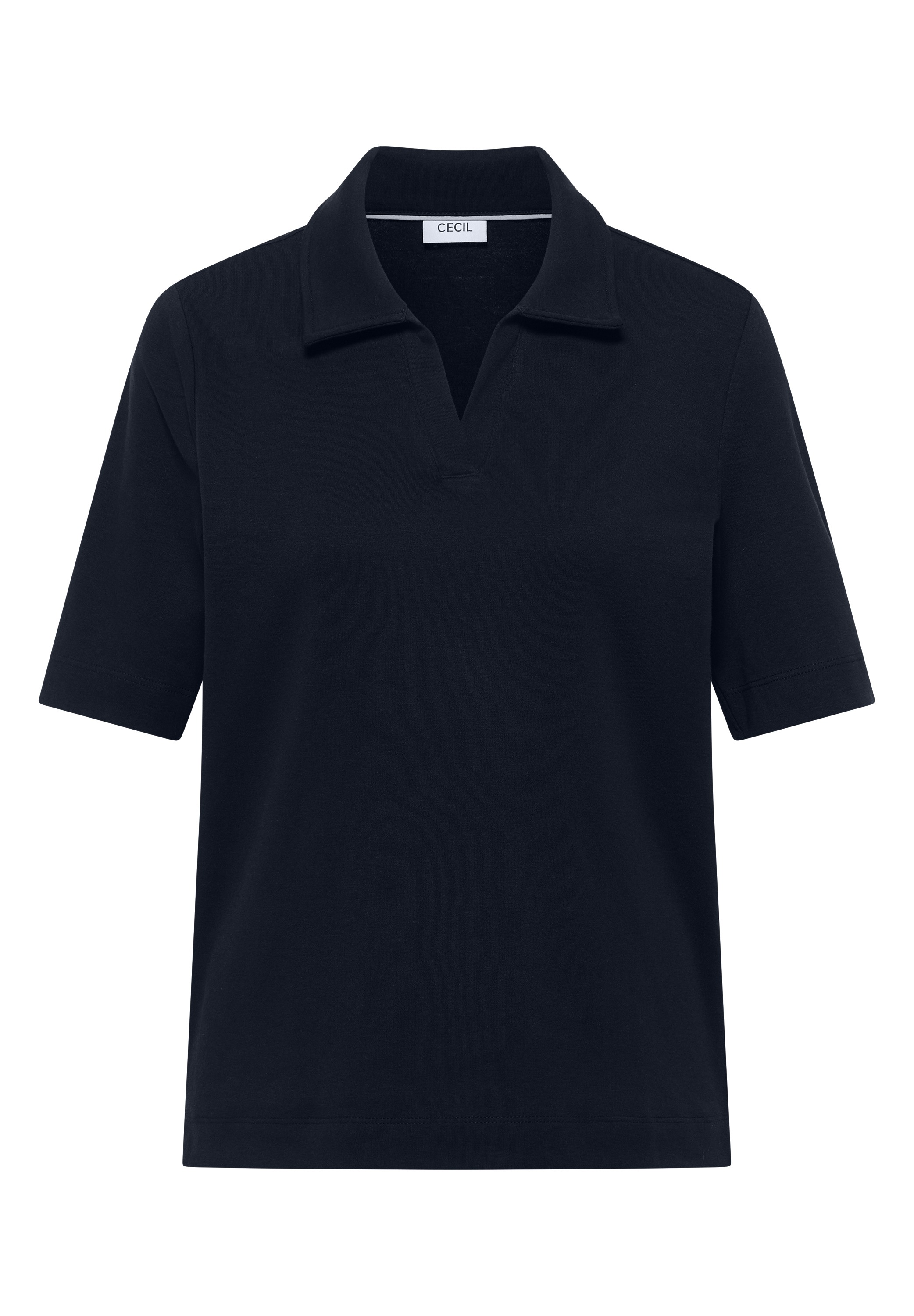 Cecil Poloshirt mit seitlichen Schlitzen im Saum
