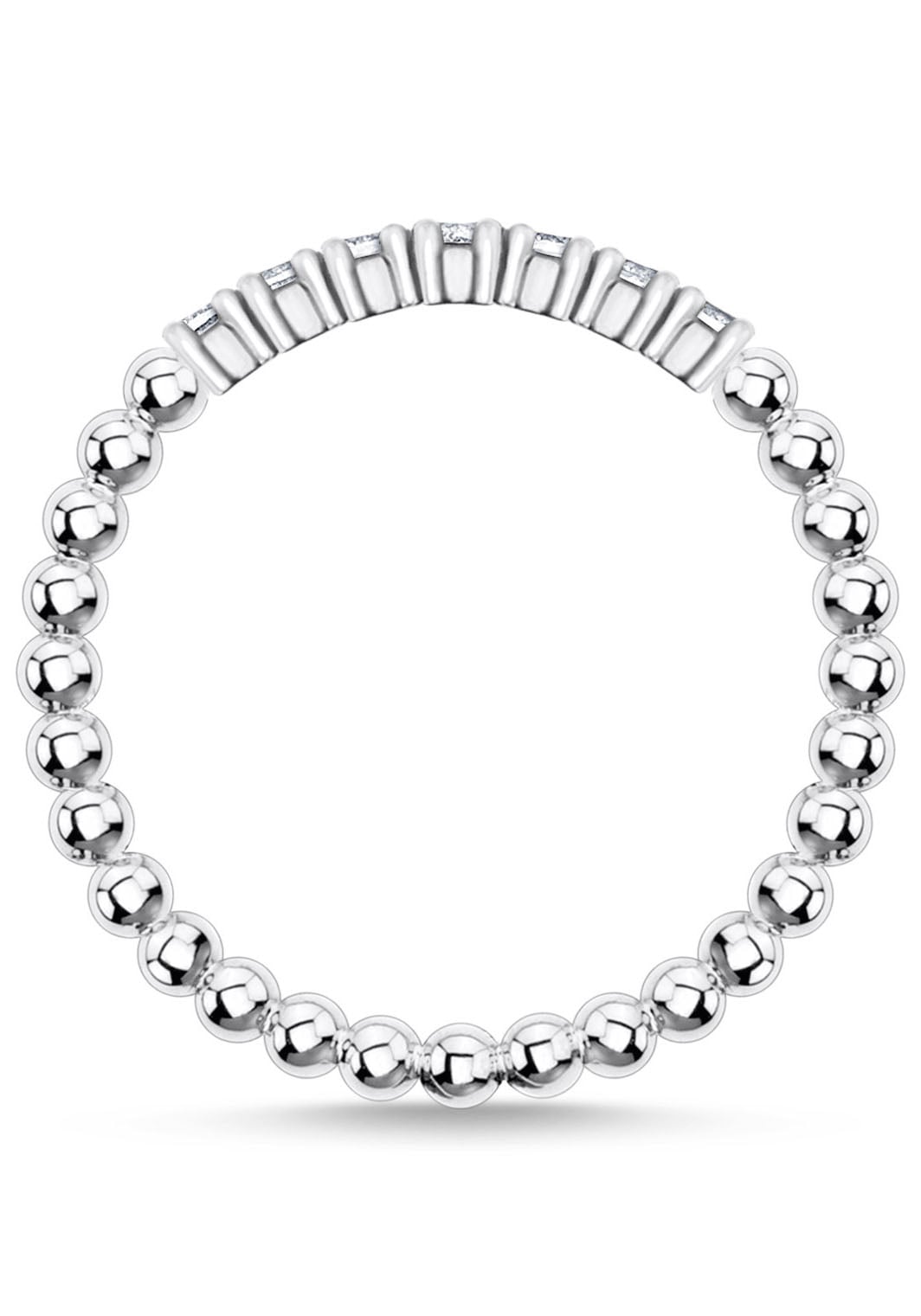 THOMAS SABO Fingerring »Kugeln mit Steinen, TR2323-051-14-52-60, TR2323-488-7-52-60«, mit Glas-Keramik Stein, Korund, Zirkonia (synth.)