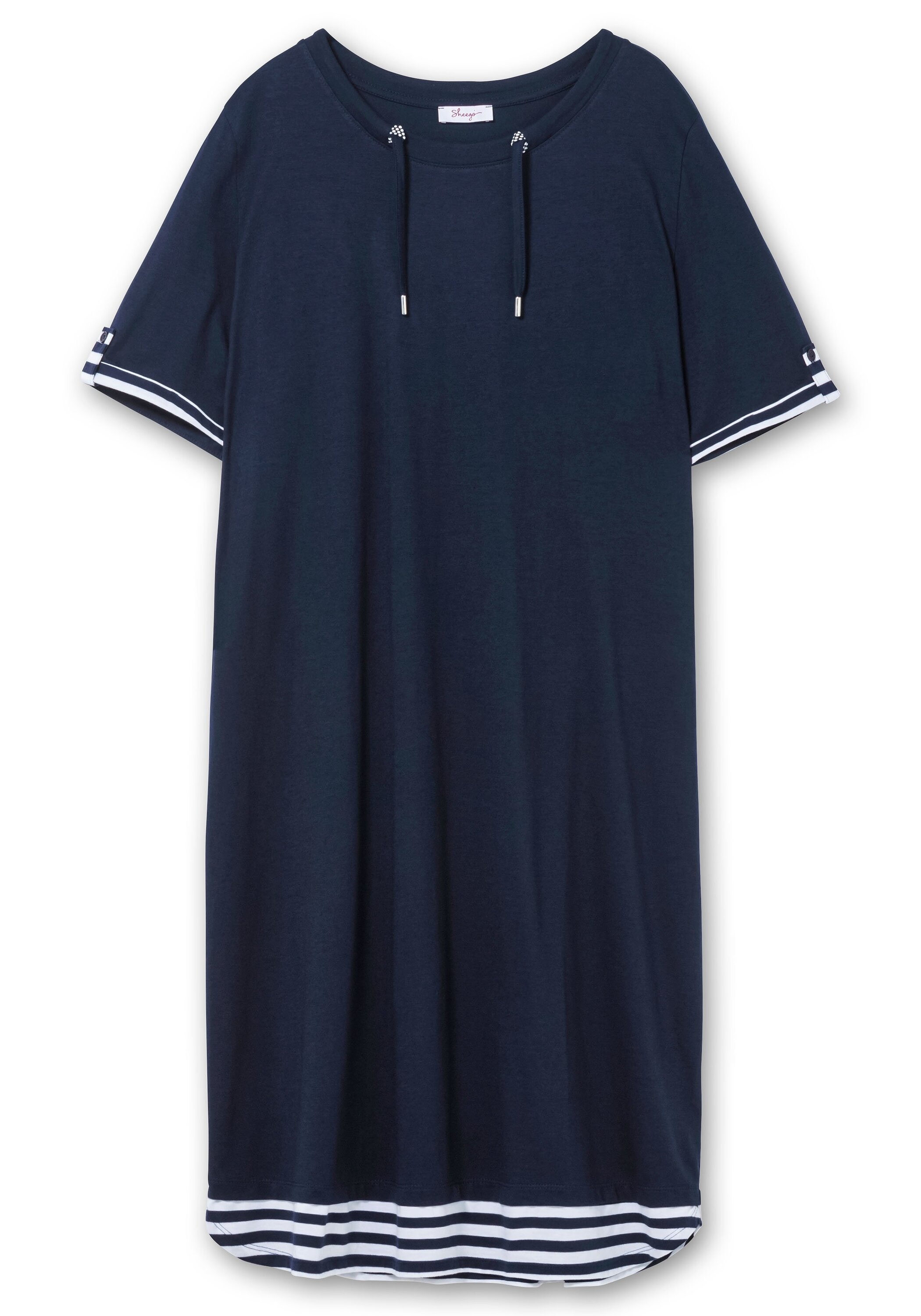 Sheego Shirtkleid »Shirtkleid aus Jersey, mit Ringel-Details«