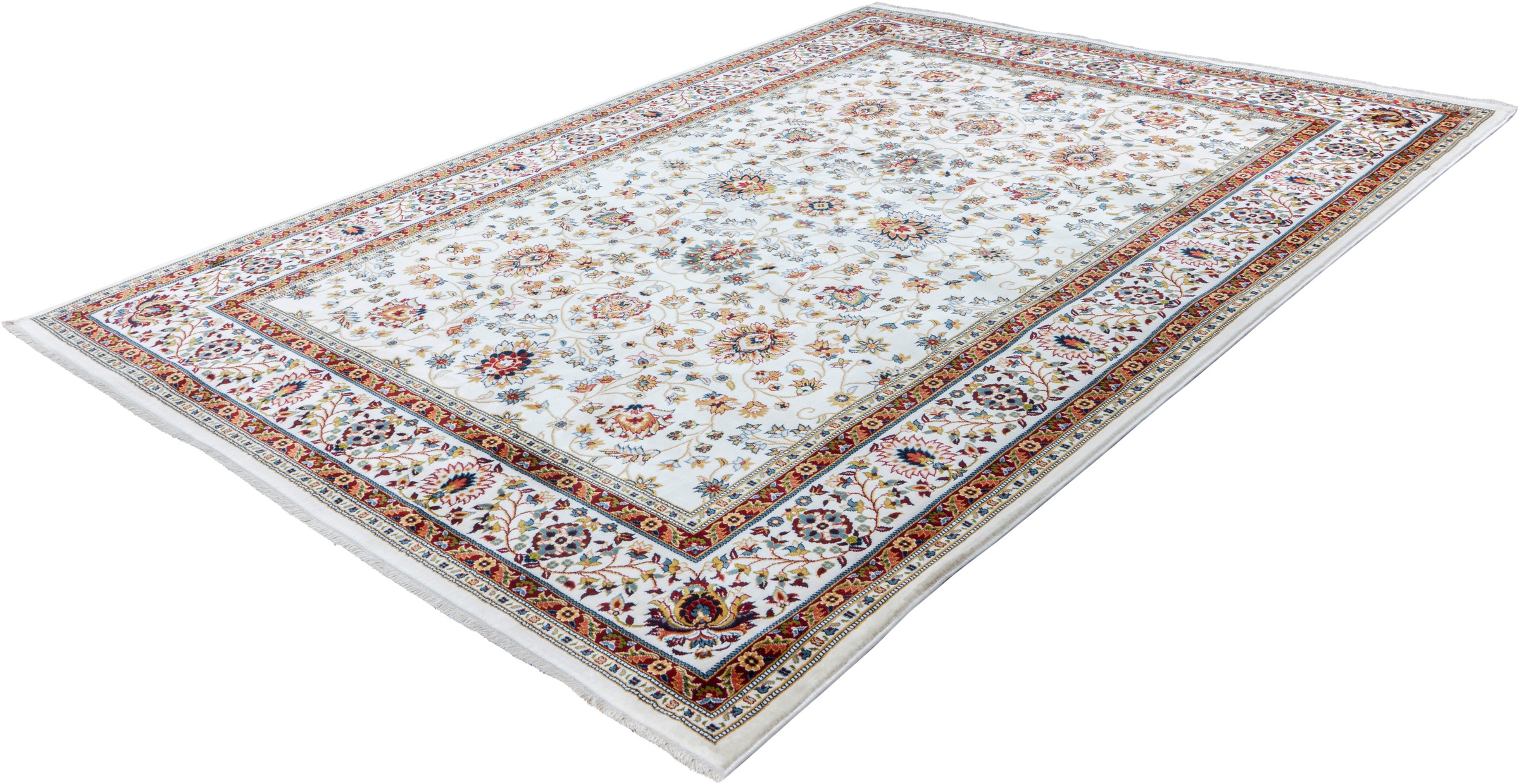 LALEE Teppich »Classic 701«, rechteckig, 11 mm Höhe, Kurzflor, Orient-Optik, mit Fransen, Wohnzimmer