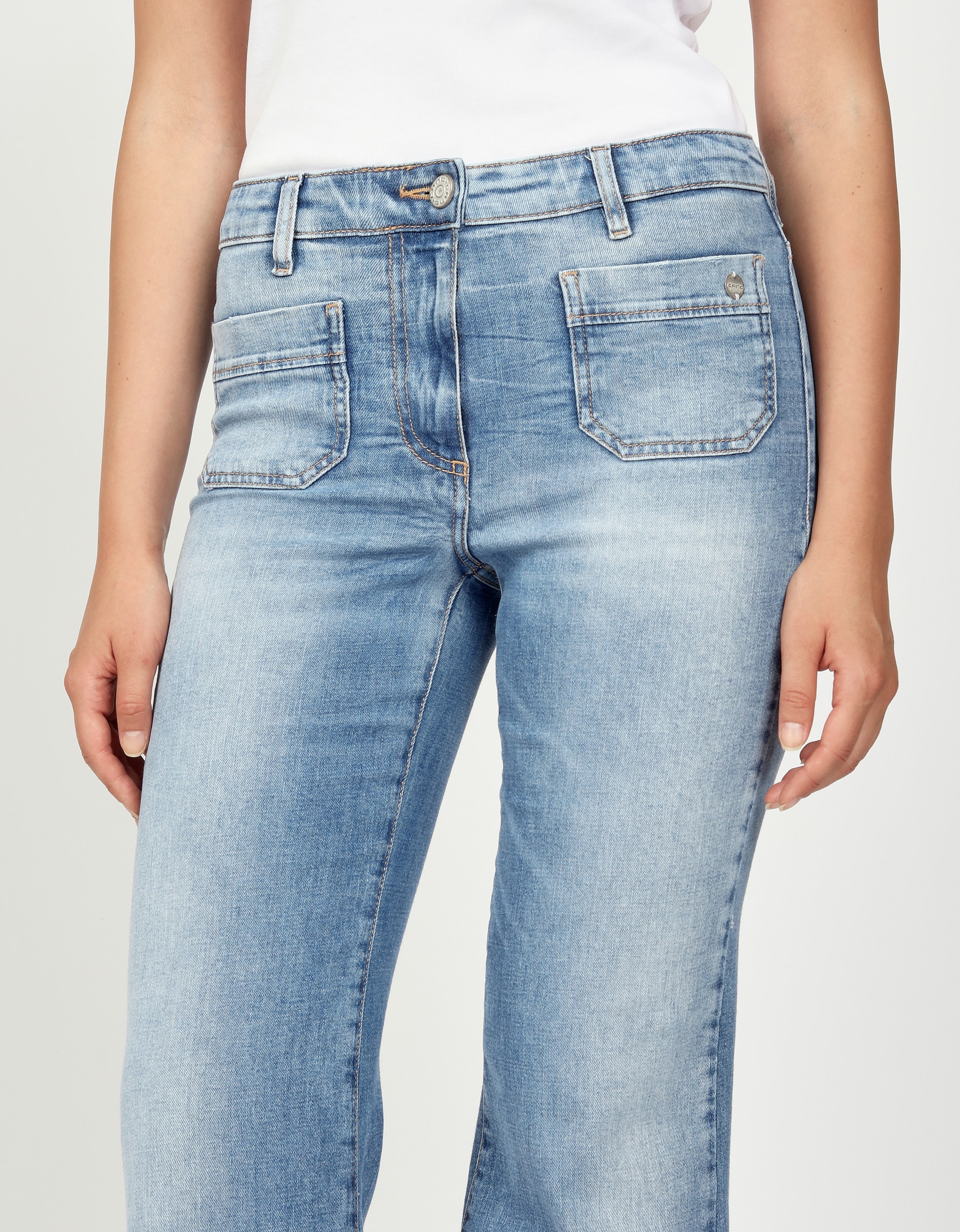 GANG Bootcut-Jeans »94 JESSI FLARED«, im angesagten Leo Muster