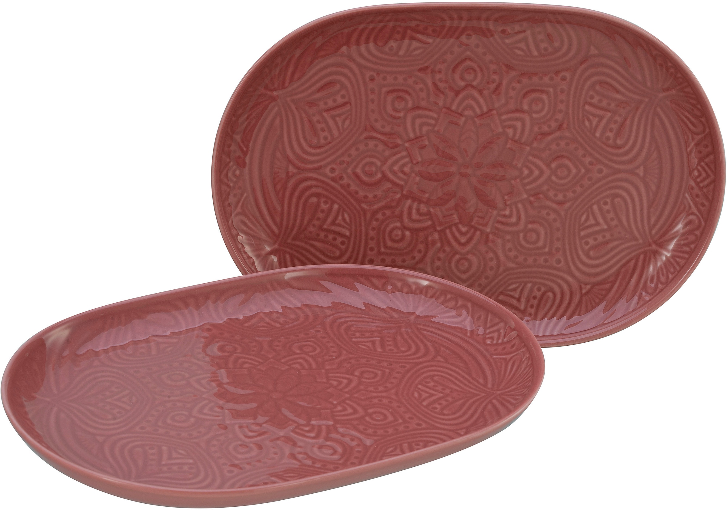 CreaTable Servierplatte »Orient Mandala«, (Set, 2 tlg.), Servierset, je 28x20 cm