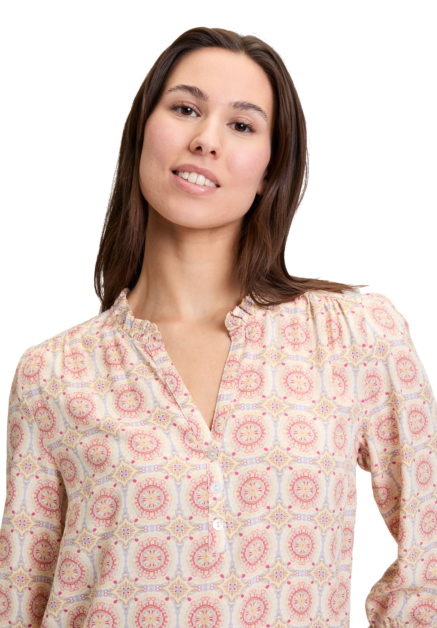 Cartoon Klassische Bluse »Casual-Bluse mit Raffung«