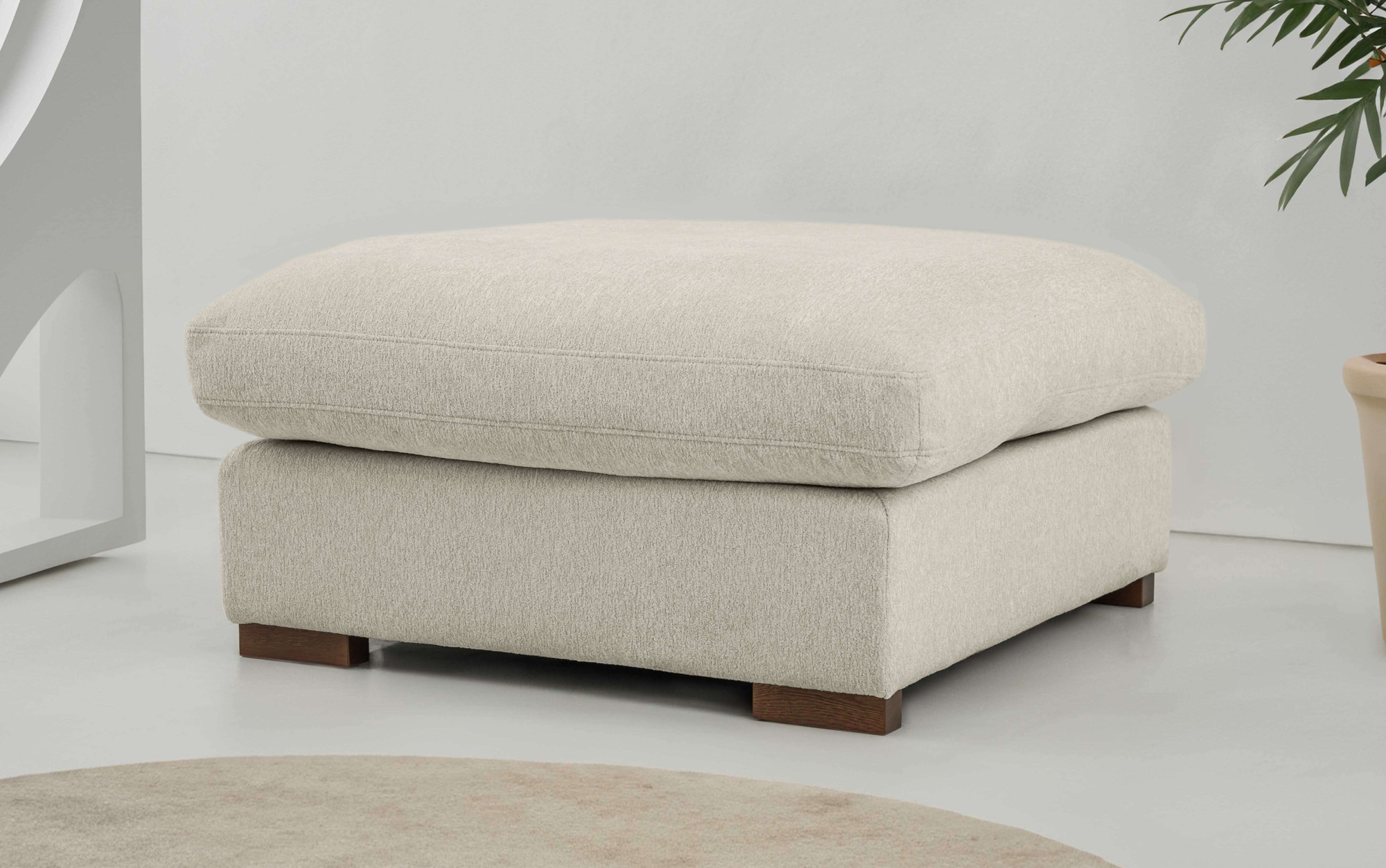 Home affaire Polsterhocker »Coray« mit Federn und Daunen