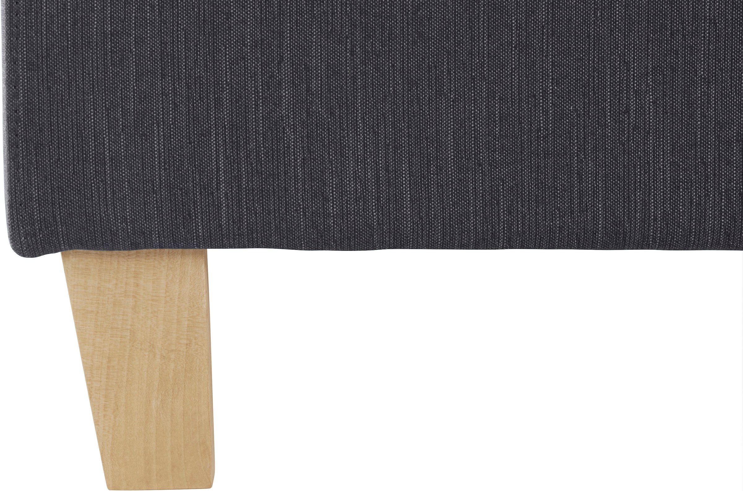 OTTO products Polsterbett »Heddi« in 5 Breiten: von 90cm-200cm,  Biese am Kopfteil,  Strukturstoff