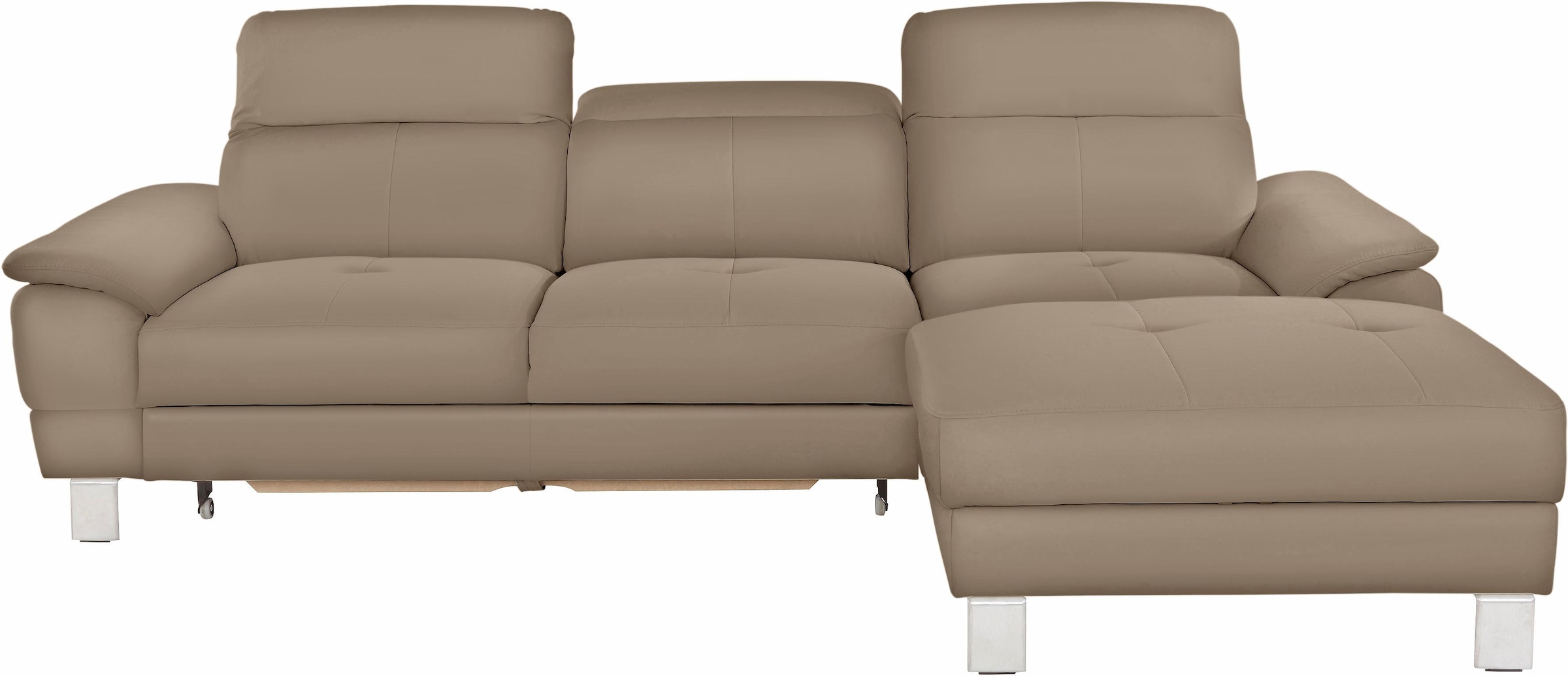 exxpo - sofa fashion Ecksofa »Mantua 2, inkl. Kopf- bzw. Rückenverstellung, bequem, L-Form«, wahlweise mit Bettfunktion und Bettkasten, tolle Verarbeitungsdetails