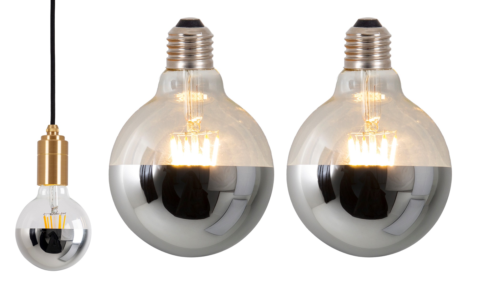 näve LED-Leuchtmittel »Metall«, E27, 2 St., Warmweiß, Set - 2 Stück, dimmbar