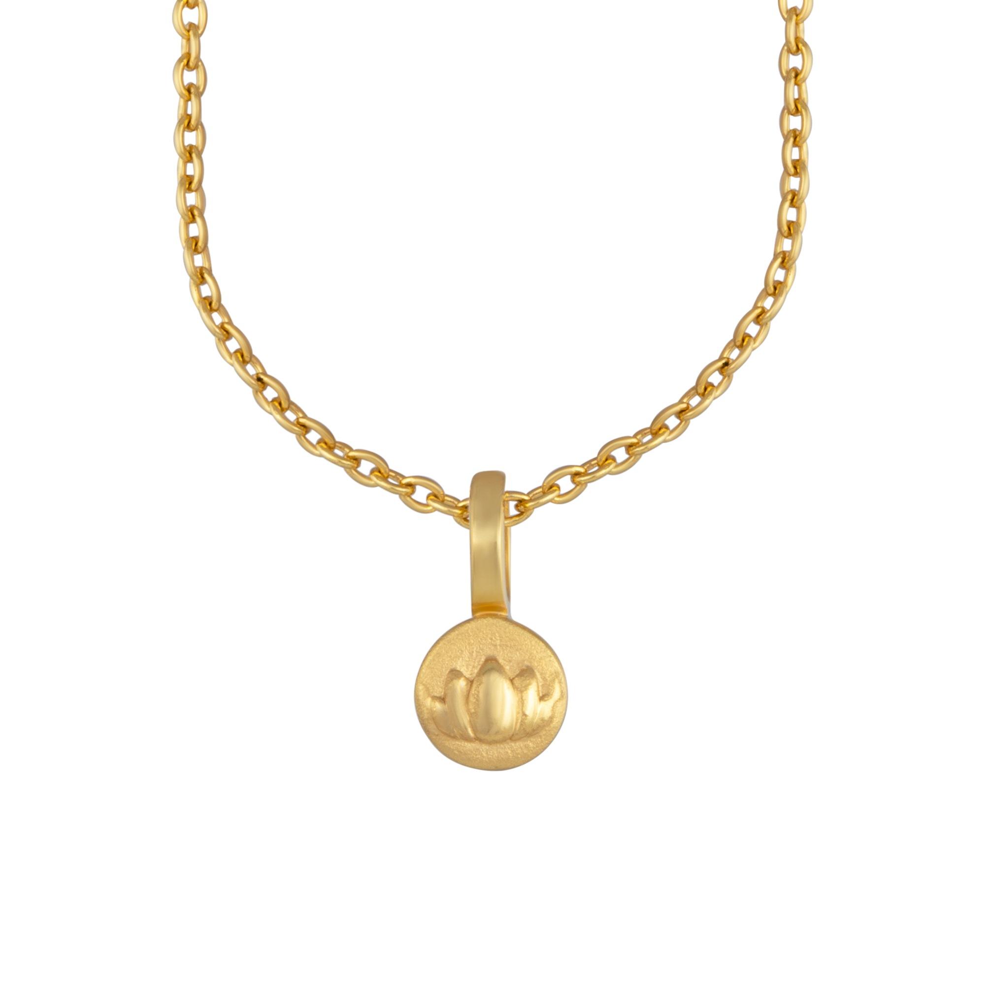 CAÏ Kette mit Anhänger »925/- Sterling Silber vergoldet Lotusblüte«