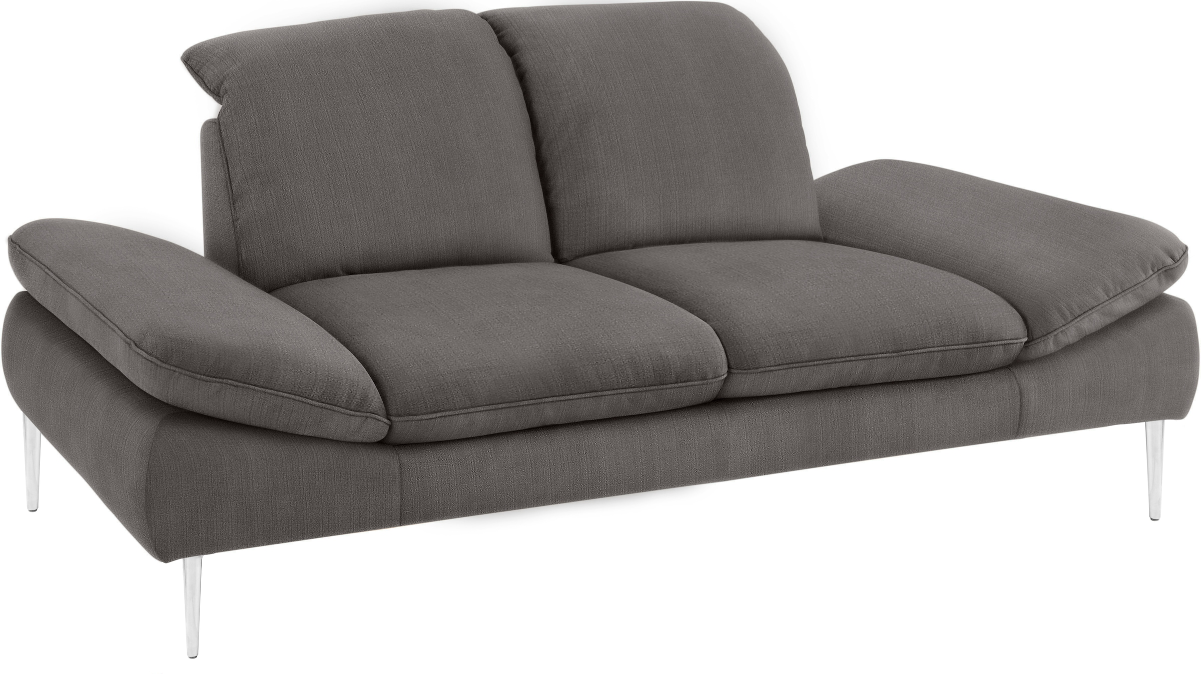 W.SCHILLIG 2-Sitzer »enjoy&MORE«, mit Sitztiefenverstellung, Füße Chrom glänzend, Breite 202 cm