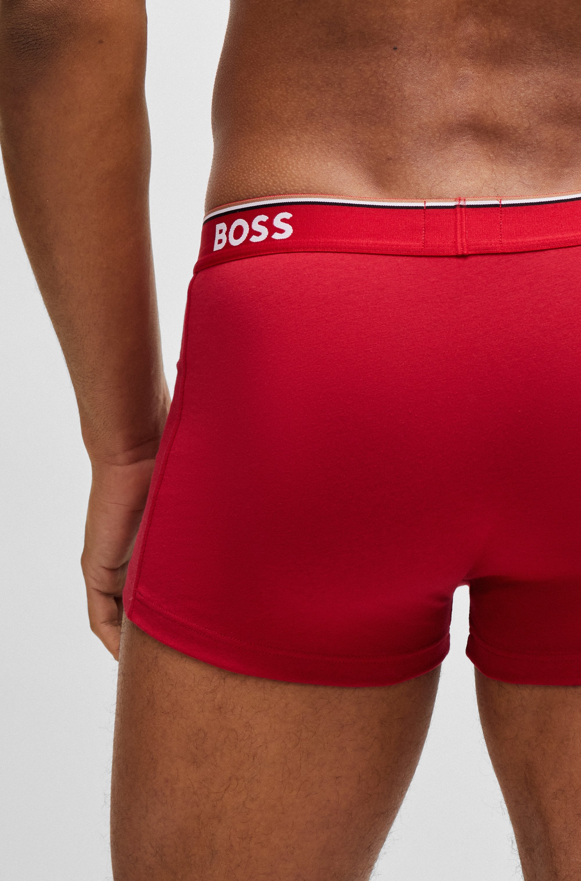 BOSS Boxer, (Packung, 3 St., 3er-Pack), mit BOSS Schriftzug auf dem Bund